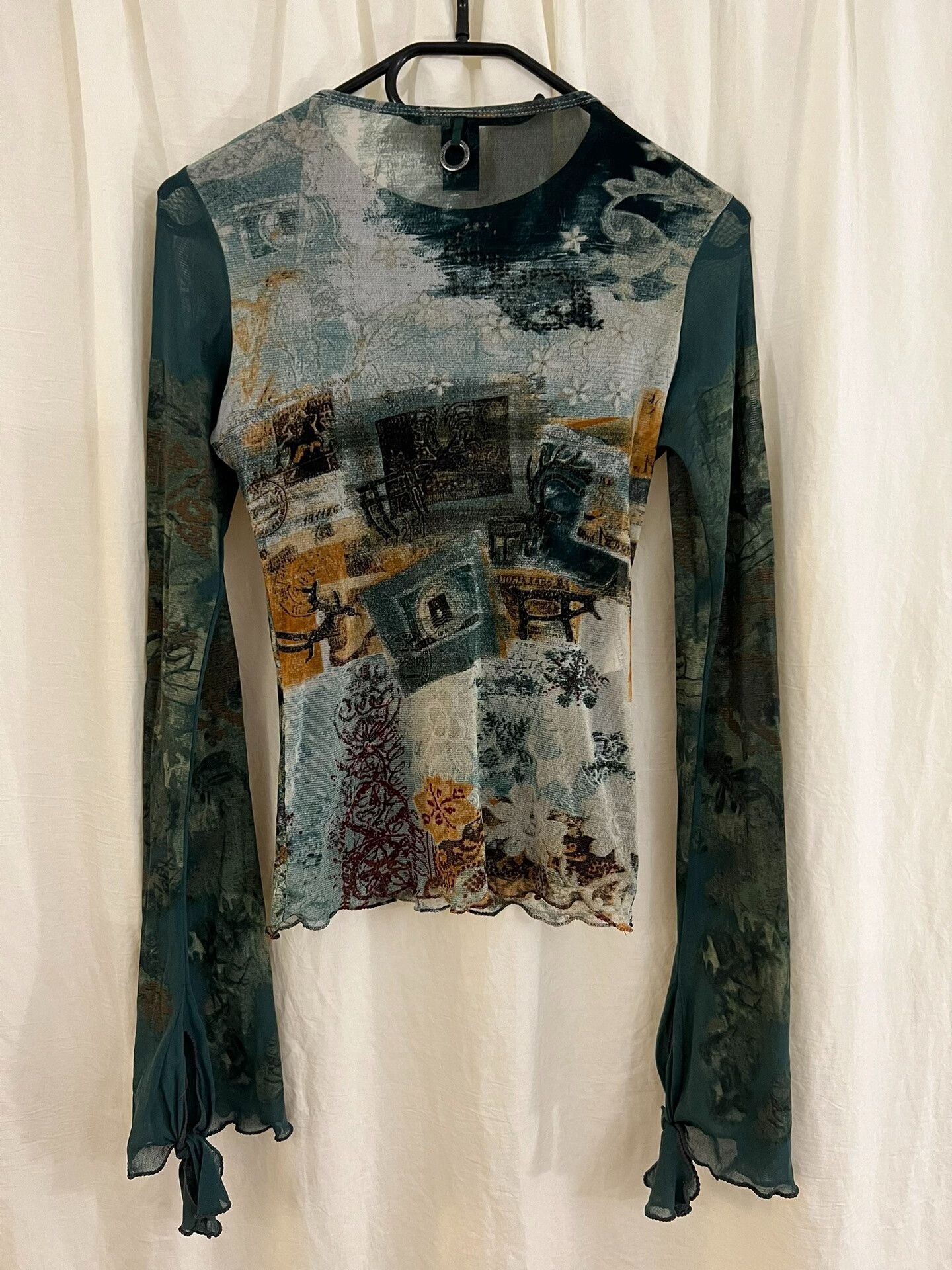 Save The Duck Save the Queen Tight Green Top Size M / US 6-8 / IT 42-44 - 3 Thumbnail