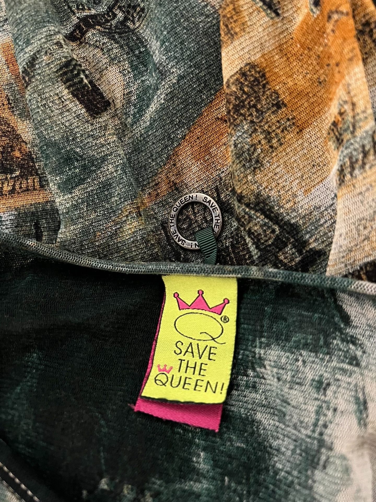 Save The Duck Save the Queen Tight Green Top Size M / US 6-8 / IT 42-44 - 7 Thumbnail