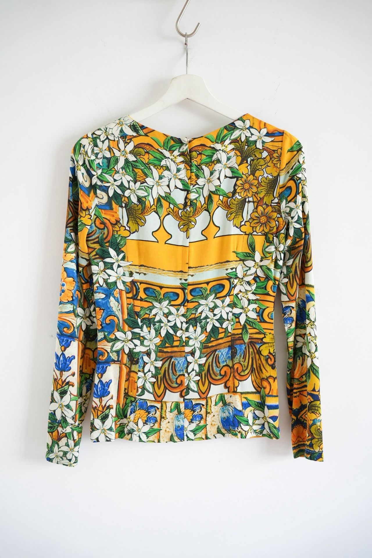Dolce & Gabbana Dolce & Gabbana Floral Silk Long Sleeve Size S / US 4 / IT 40 - 2 Thumbnail