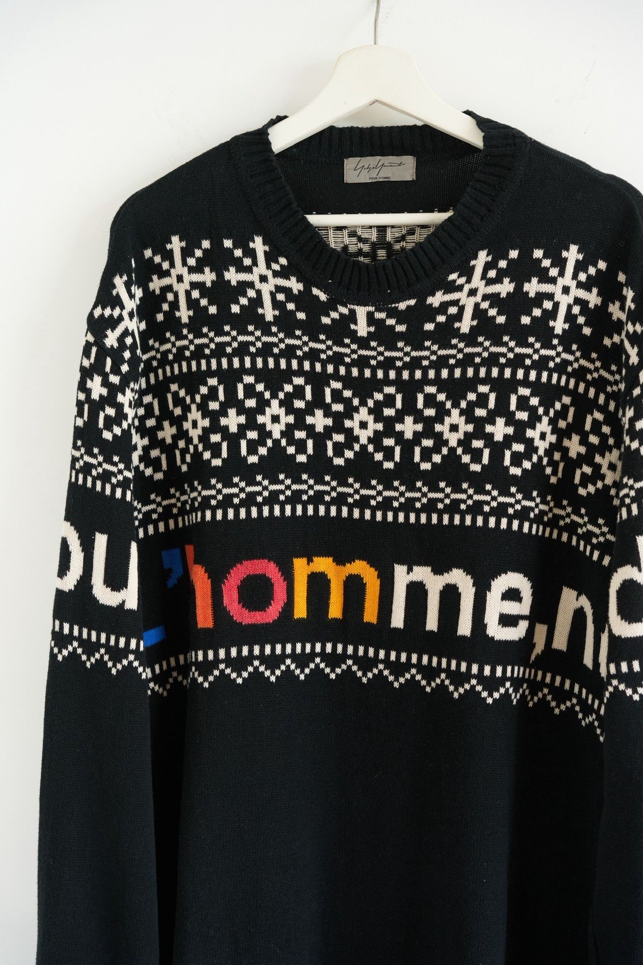Yohji Yamamoto Yohji Yamamoto 16AW Fair Isle Sweater Size US L / EU 52-54 / 3 - 4 Thumbnail