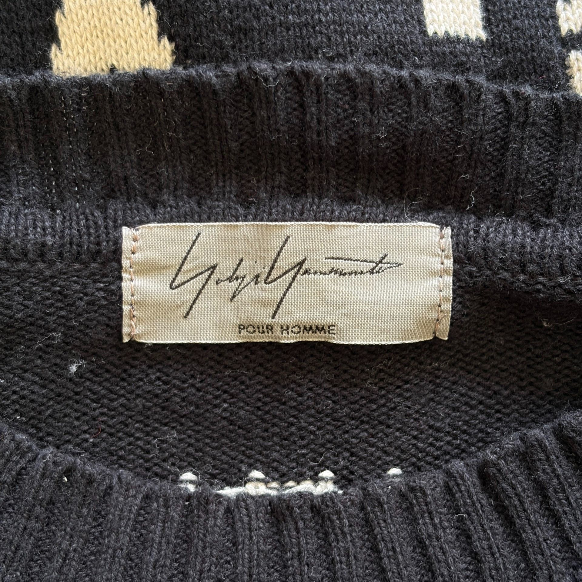 Yohji Yamamoto Yohji Yamamoto 16AW Fair Isle Sweater Size US L / EU 52-54 / 3 - 6 Thumbnail