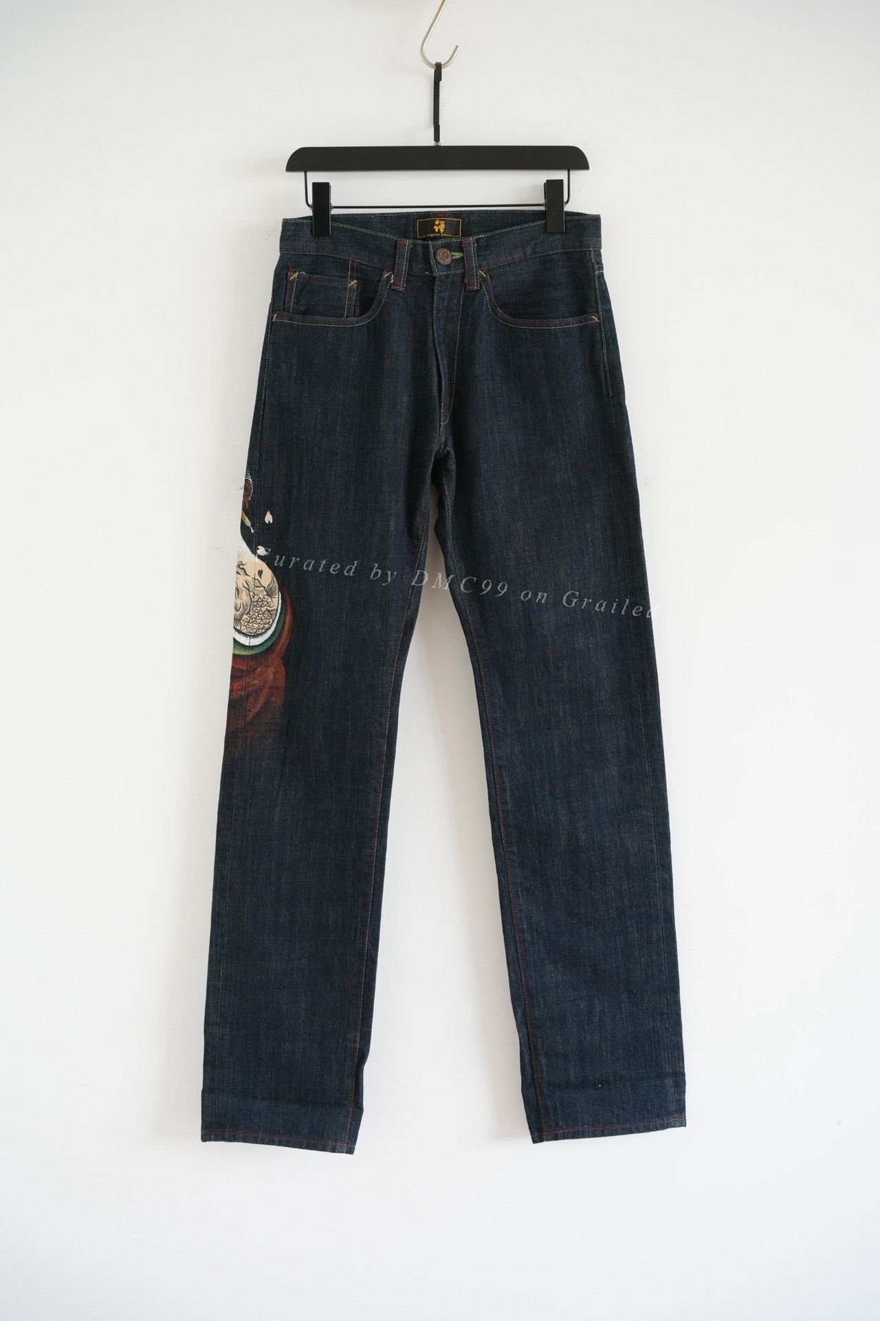 Other ZEN Kyoto Yuzen Geisha Hand-painted Jeans Size 28" / US 6 / IT 42 - 2 Thumbnail