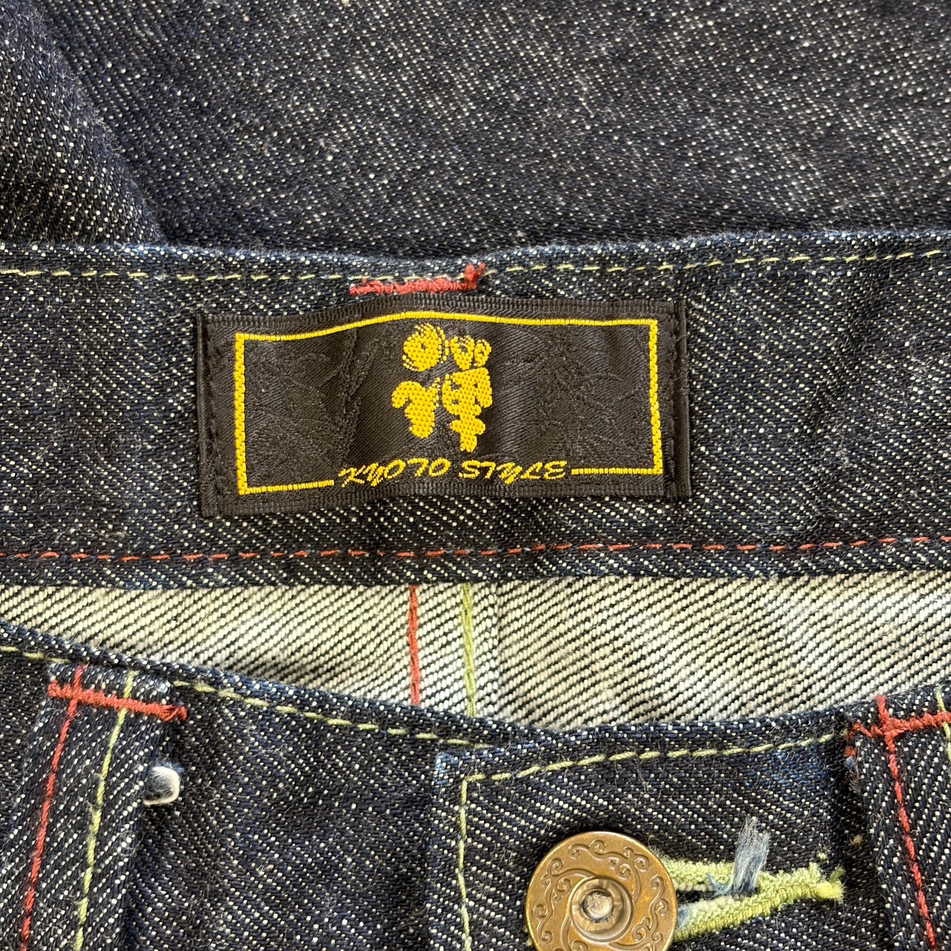 Other ZEN Kyoto Yuzen Peony Hand-painted Jeans Size US 32 / EU 48 - 5 Thumbnail