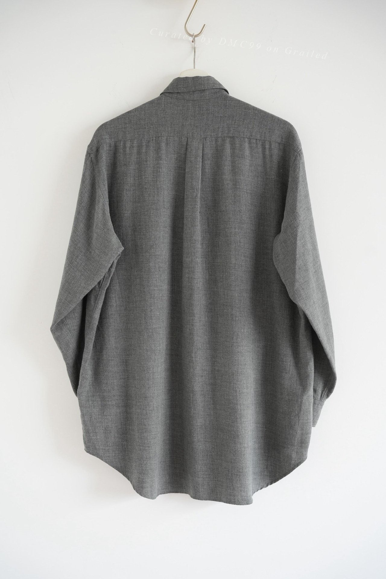 Yohji Yamamoto Yohji Yamamoto 80s Scissors Collar Wool Gray Shirt Size US M / EU 48-50 / 2 - 2 Thumbnail