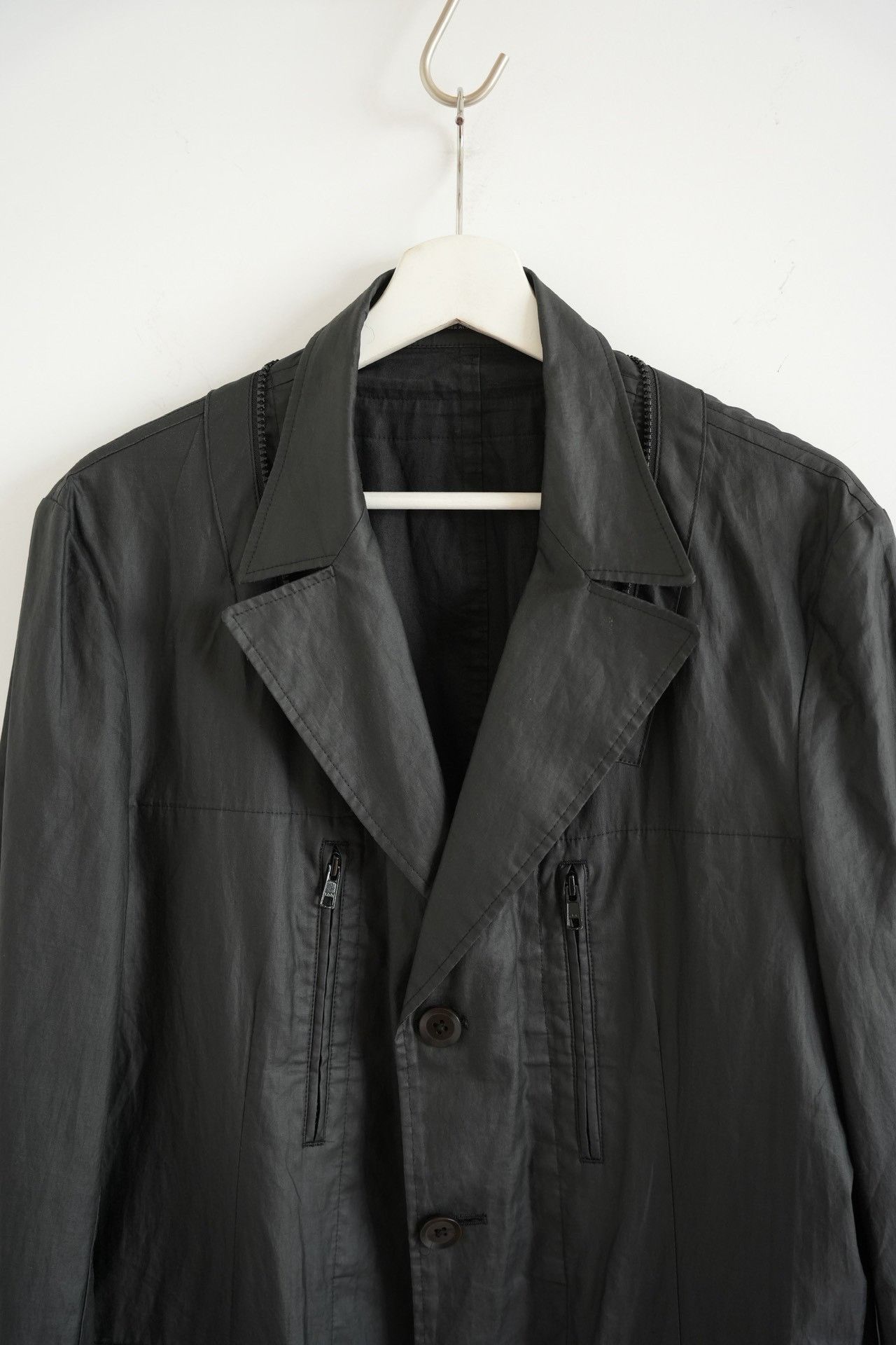Yohji Yamamoto Yohji Yamamoto 08ss Detachable Hood Coat Size US L / EU 52-54 / 3 - 4 Thumbnail