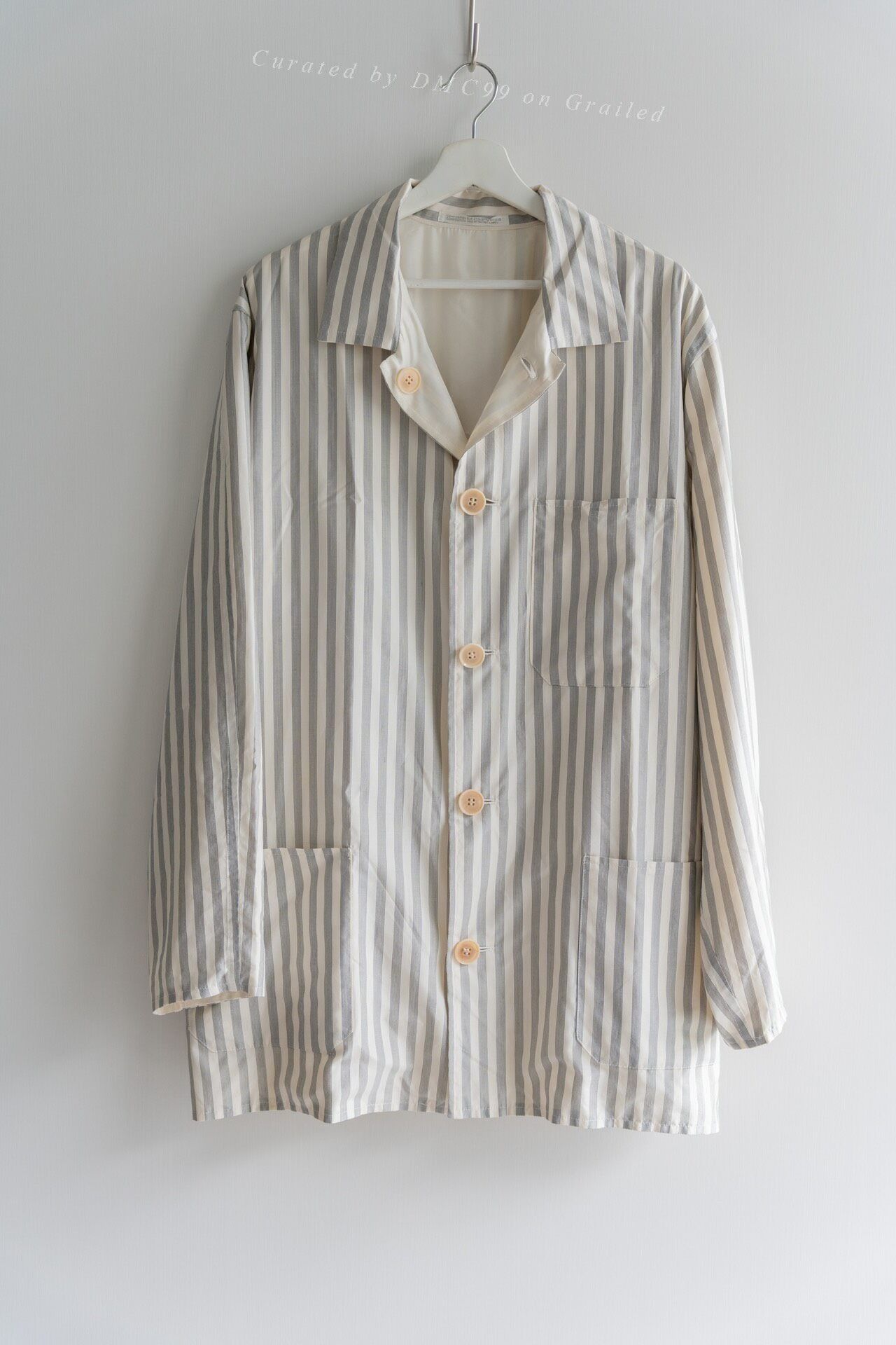 Yohji Yamamoto Yohji Yamamoto 98ss Striped Silk Jacket Size US M / EU 48-50 / 2 - 3 Thumbnail