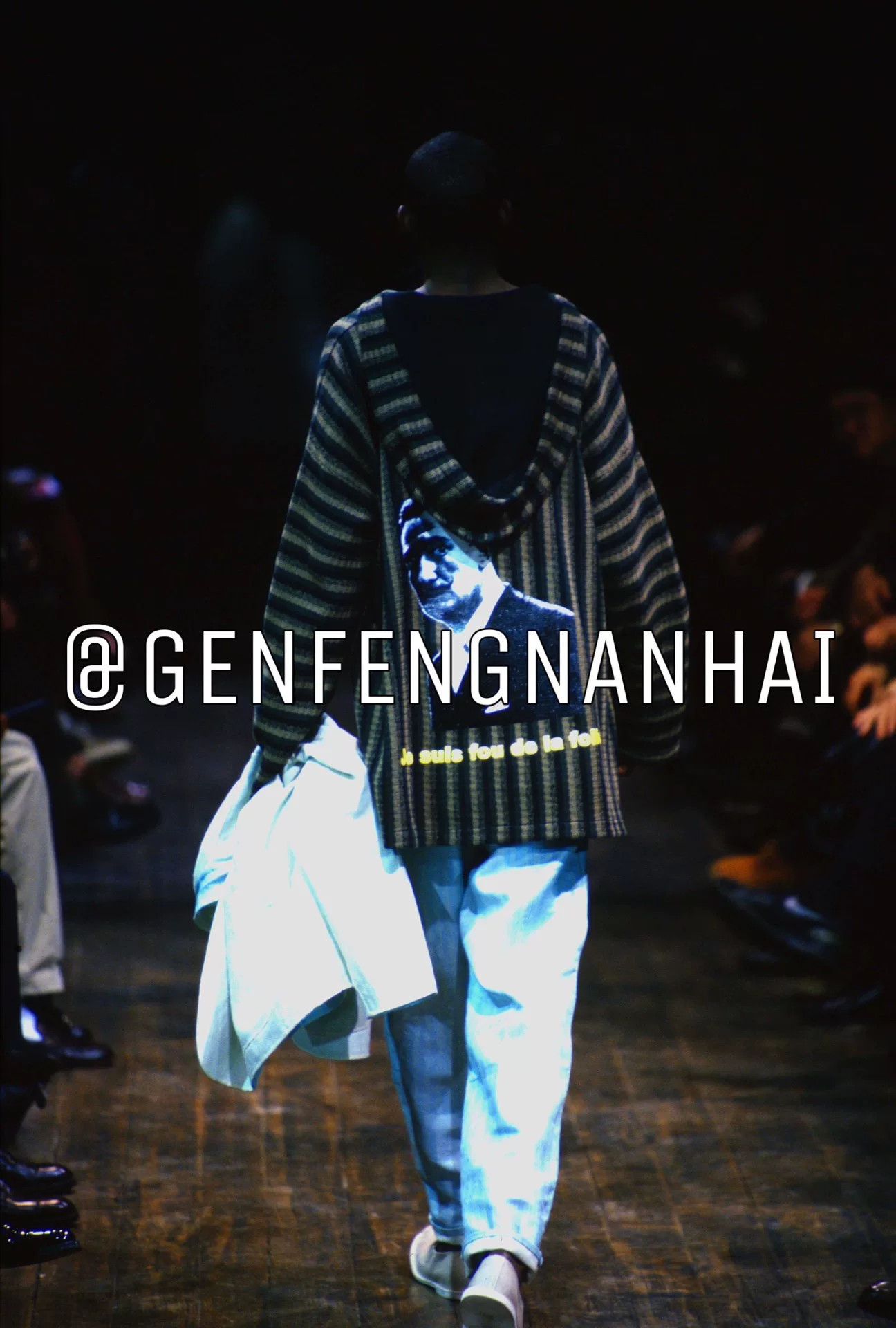 Yohji Yamamoto Yohji Yamamoto 98ss Portrait Stripe Hoodie Size US M / EU 48-50 / 2 - 5 Thumbnail
