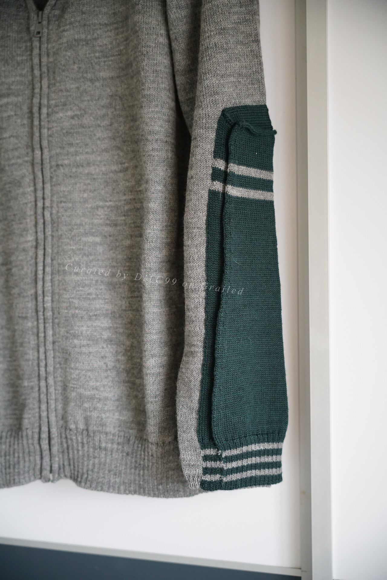 Yohji Yamamoto Yohji Yamamoto 06AW Green Zip Knit Sweater Size US L / EU 52-54 / 3 - 5 Thumbnail