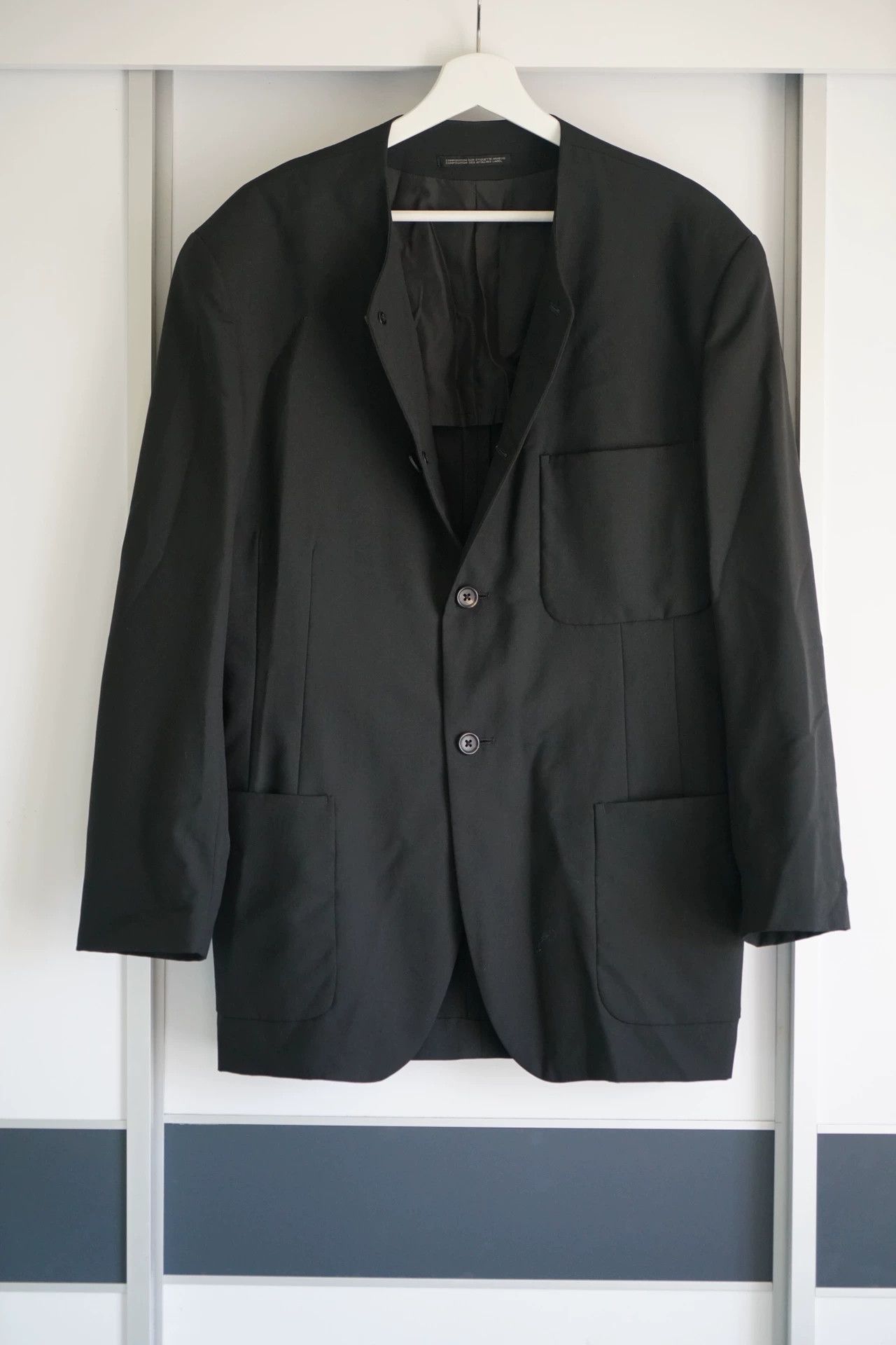 Yohji Yamamoto Yohji Yamamoto 95ss Collarless Jacket Size US S / EU 44-46 / 1 - 2 Thumbnail