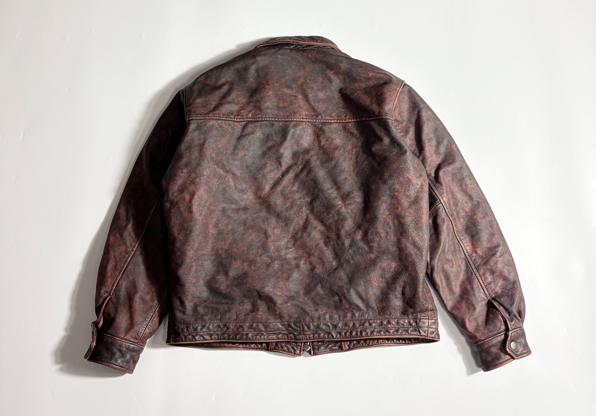 FrizmWORKS Prizm Works Distressed Leather Jacket Size US L / EU 52-54 / 3 - 2 Thumbnail