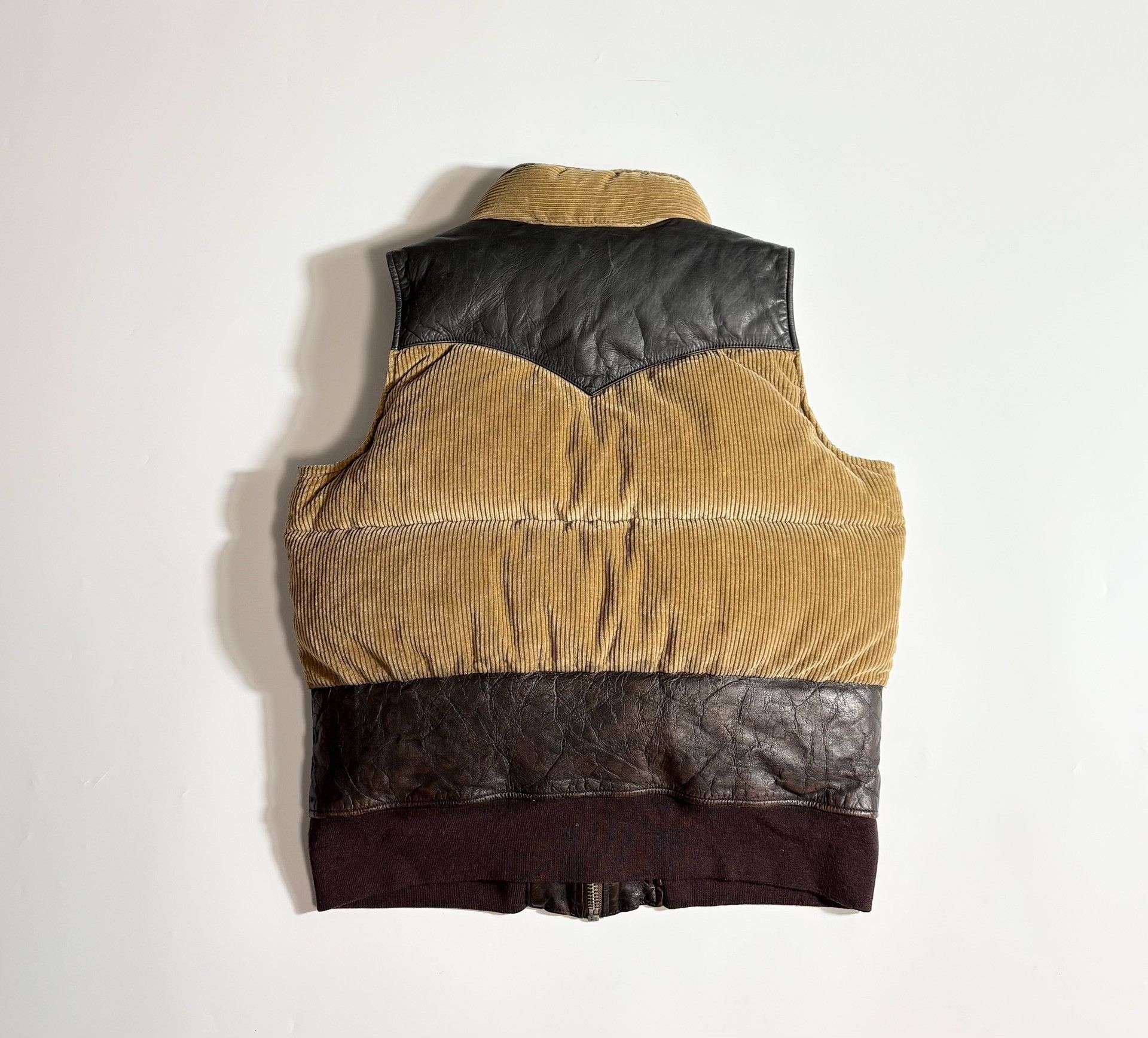 Maison MIHARA YASUHIRO MIHARYA SUHIRO Horse Leather Patchwork Down Vest Size US M / EU 48-50 / 2 - 2 Thumbnail