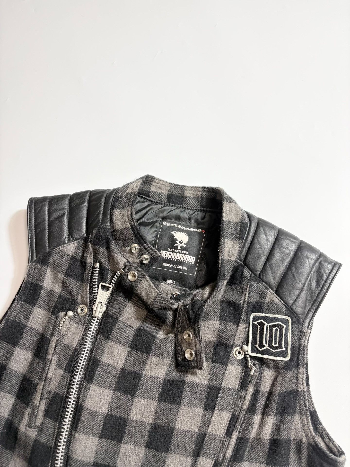 Visvim Neighborhood NBHD Patchwork Biker Vest Size US S / EU 44-46 / 1 - 3 Thumbnail