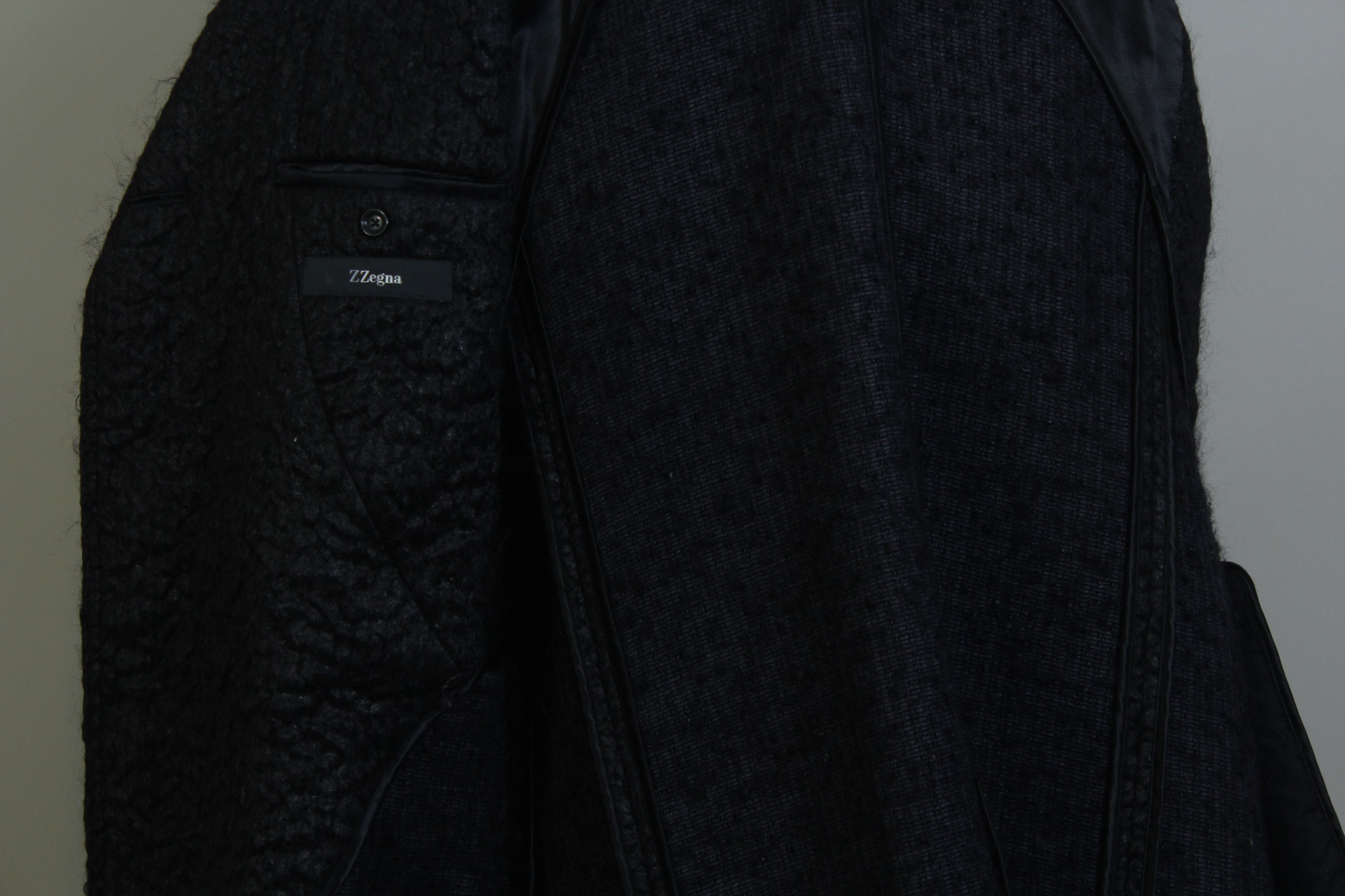 Z Zegna Waxed Persian Lamb Pea Coat Size US M / EU 48-50 / 2 - 4 Thumbnail