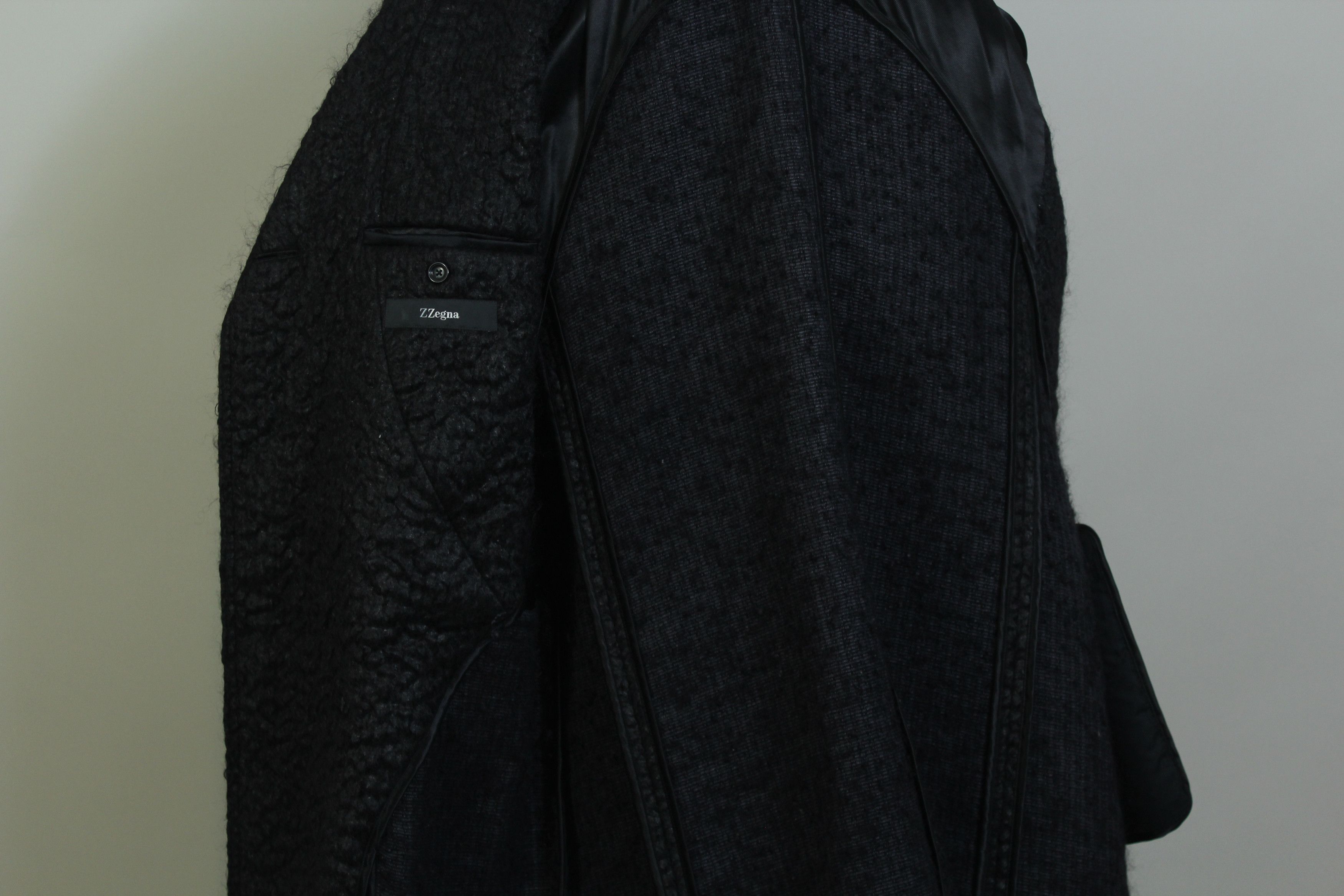 Z Zegna Waxed Persian Lamb Pea Coat Size US M / EU 48-50 / 2 - 3 Thumbnail