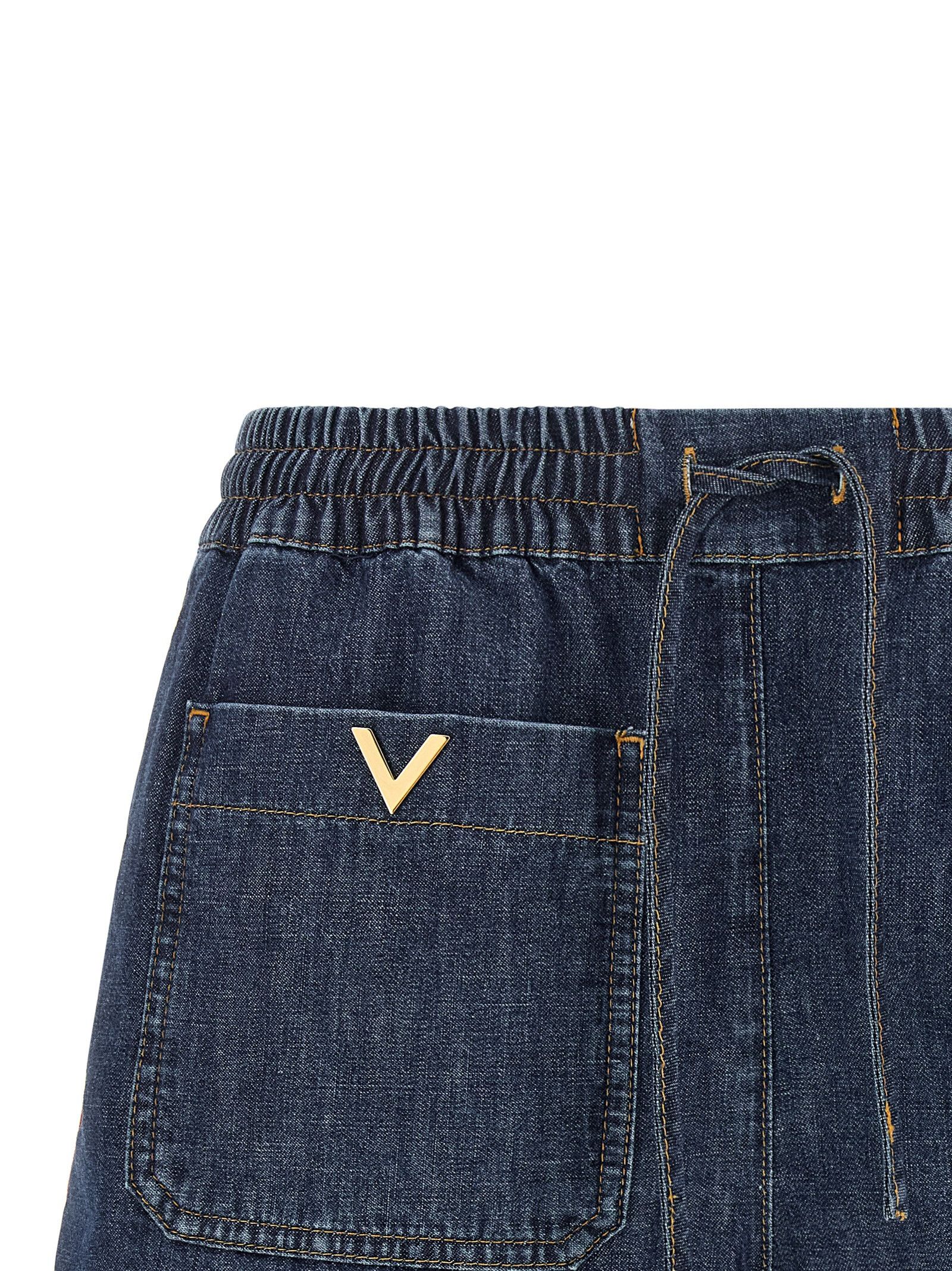 Valentino Valentino Garavani Chambray Denim Shorts Size 27" / US 4 / IT 40 - 3 Thumbnail