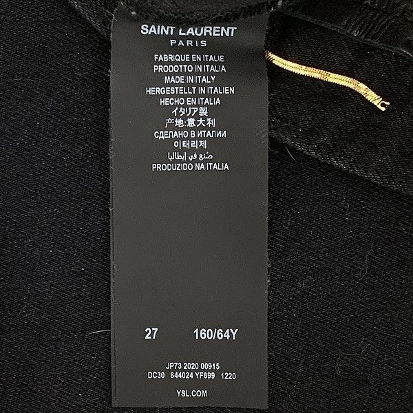 Saint Laurent Paris Saint Laurent Black Denim Jeans Size 27 Size 27" / US 4 / IT 40 - 4 Thumbnail