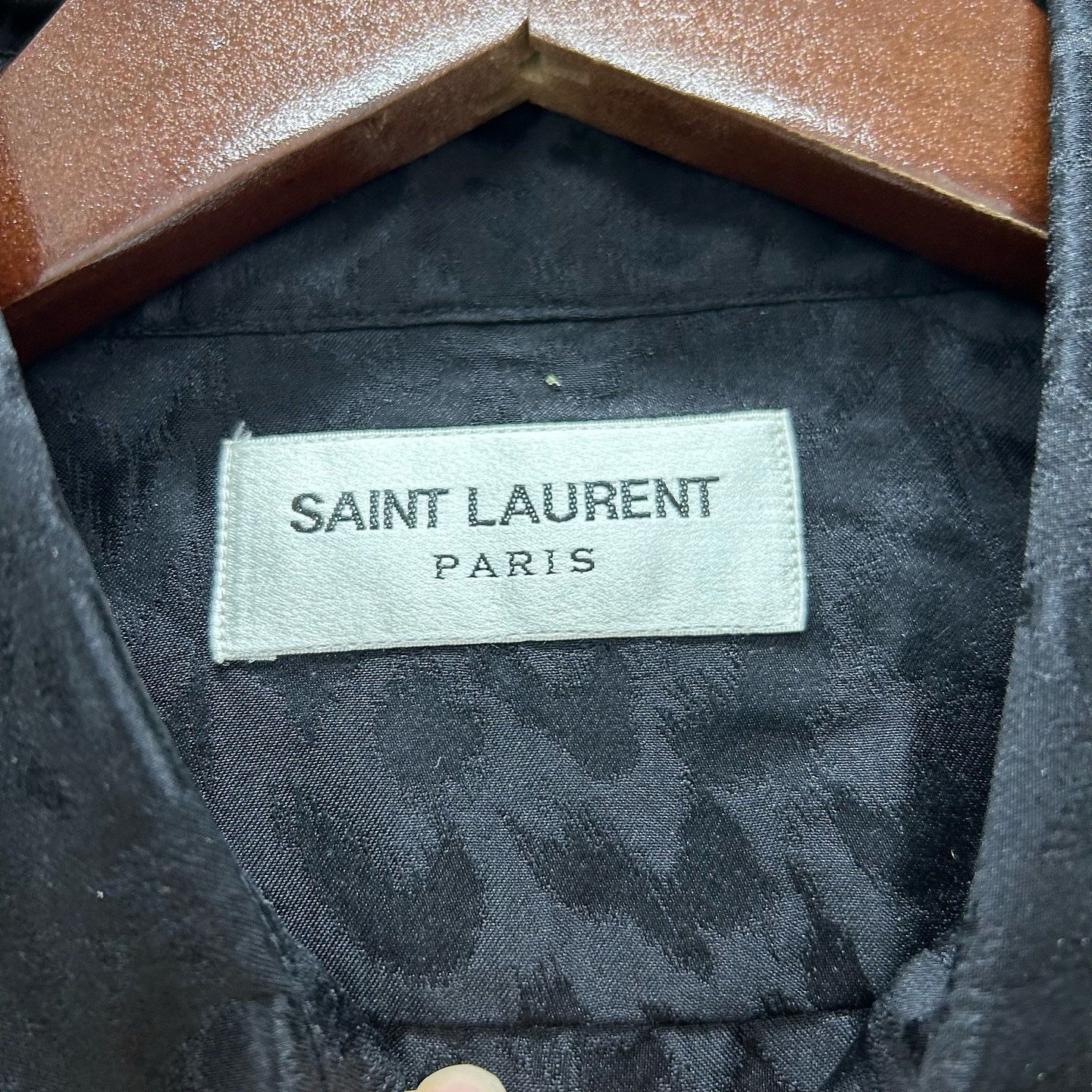 Saint Laurent Paris Saint Laurent Silk Jacquard Button Up Shirt Size M Size US XXS / EU 40 - 3 Thumbnail