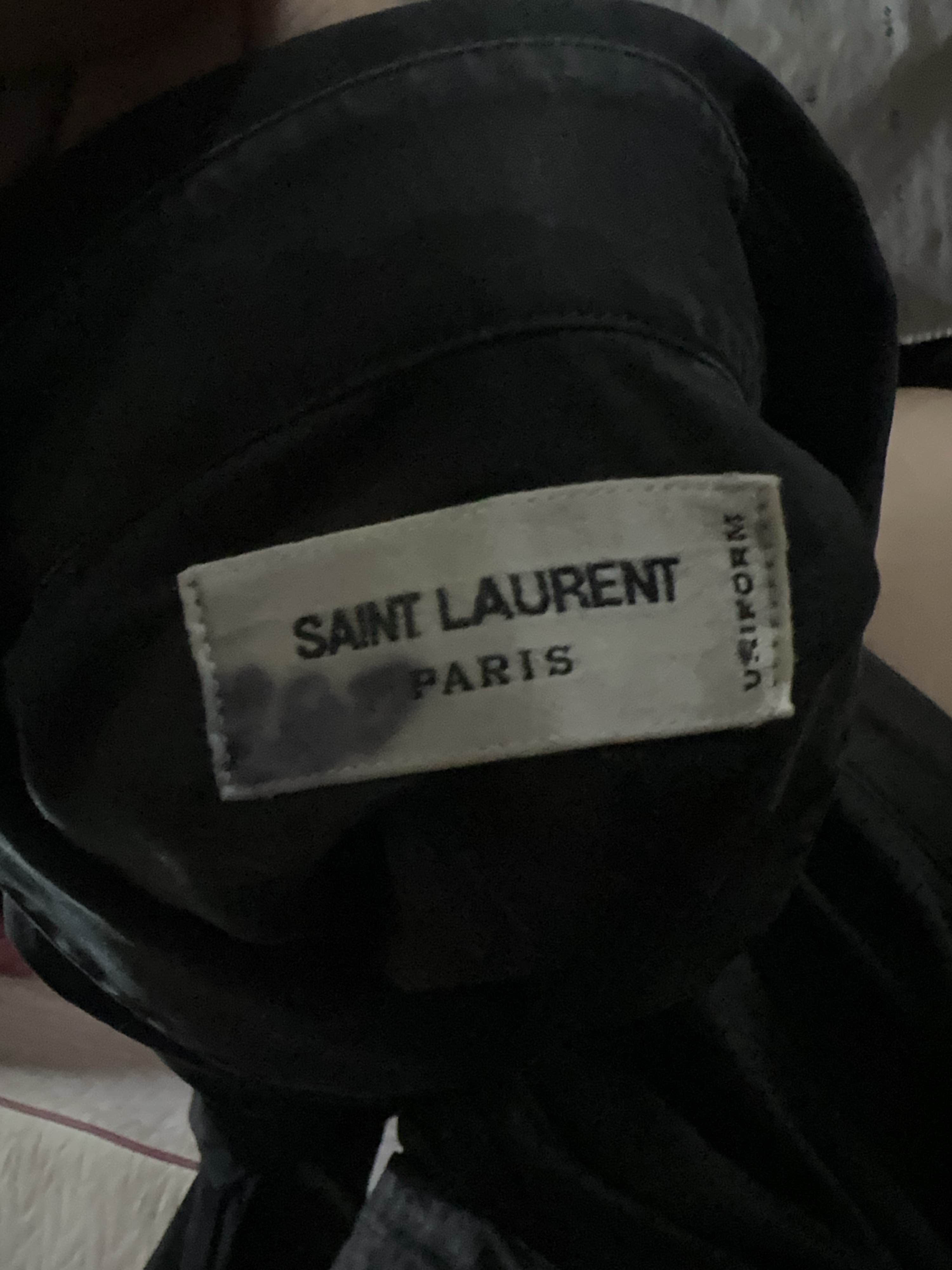 Saint Laurent Paris Saint Laurent Classic Black Shirt Size L Size US XS / EU 42 / 0 - 3 Thumbnail