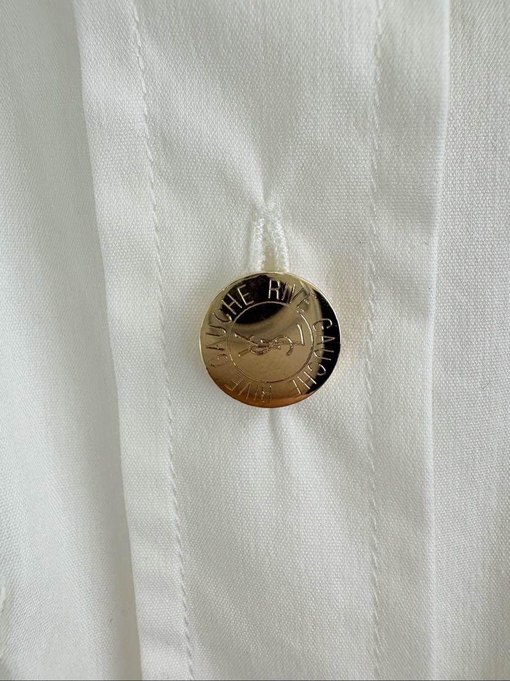Yves Saint Laurent Yves Saint Laurent Rive Gauche White Button Up Size 36 Size XS / US 0-2 / IT 36-38 - 5 Thumbnail