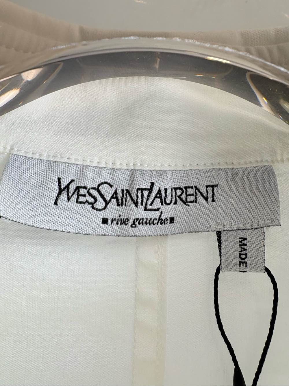 Yves Saint Laurent Yves Saint Laurent Rive Gauche White Button Up Size 36 Size XS / US 0-2 / IT 36-38 - 3 Thumbnail