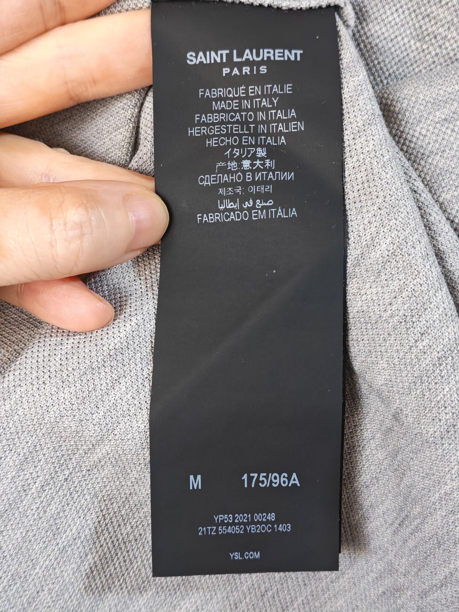 Saint Laurent Paris Saint Laurent Solid Polo Shirt Size M Size US M / EU 48-50 / 2 - 4 Thumbnail