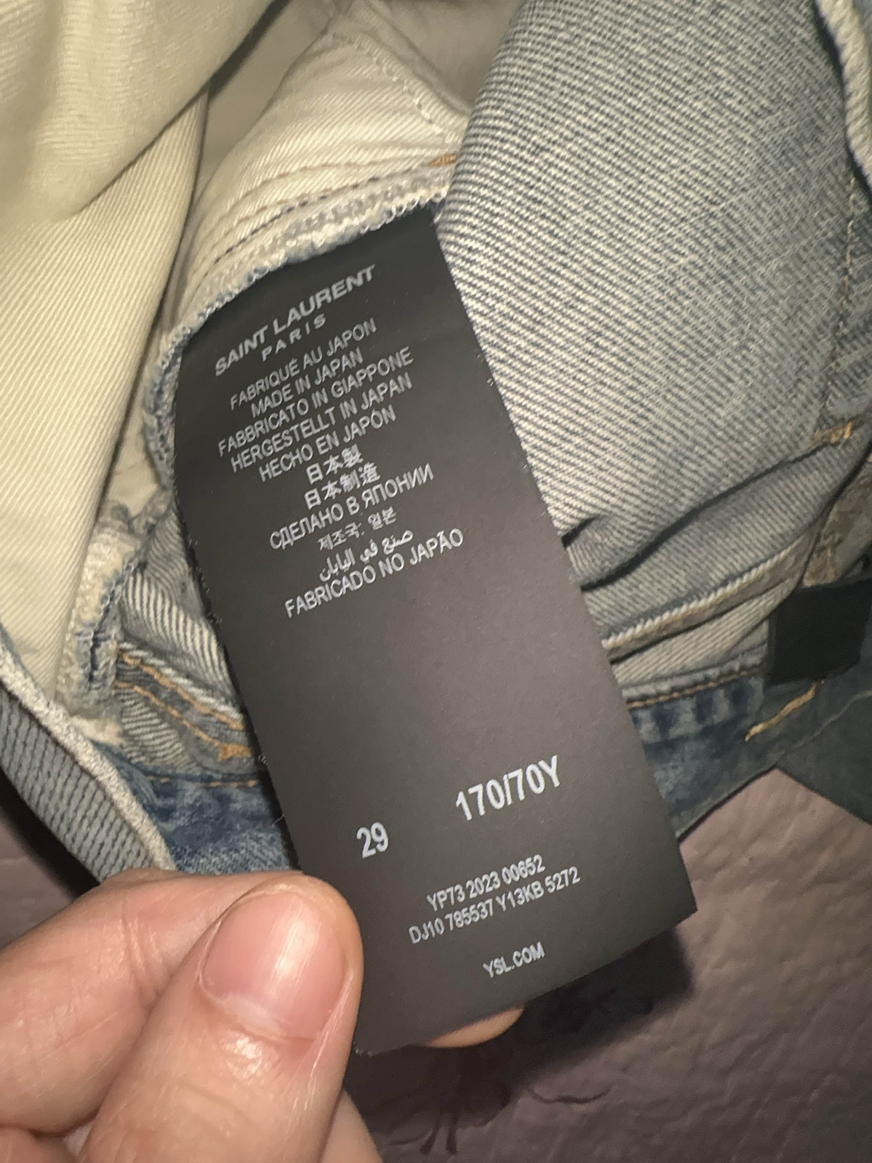 Saint Laurent Paris Saint Laurent Distressed Denim Jeans Size 29 Size US 29 - 4 Thumbnail