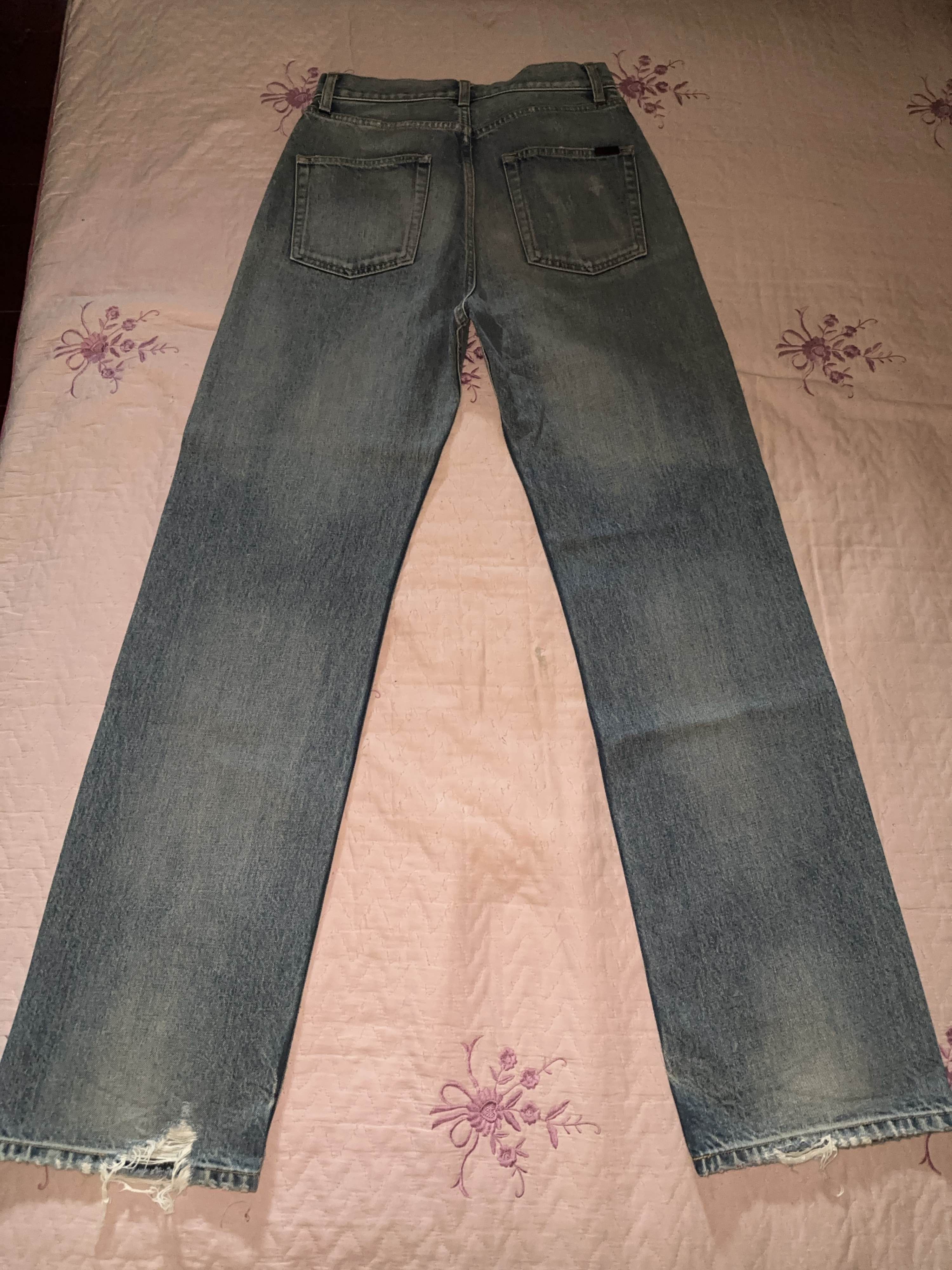 Saint Laurent Paris Saint Laurent Distressed Denim Jeans Size 29 Size US 29 - 2 Thumbnail