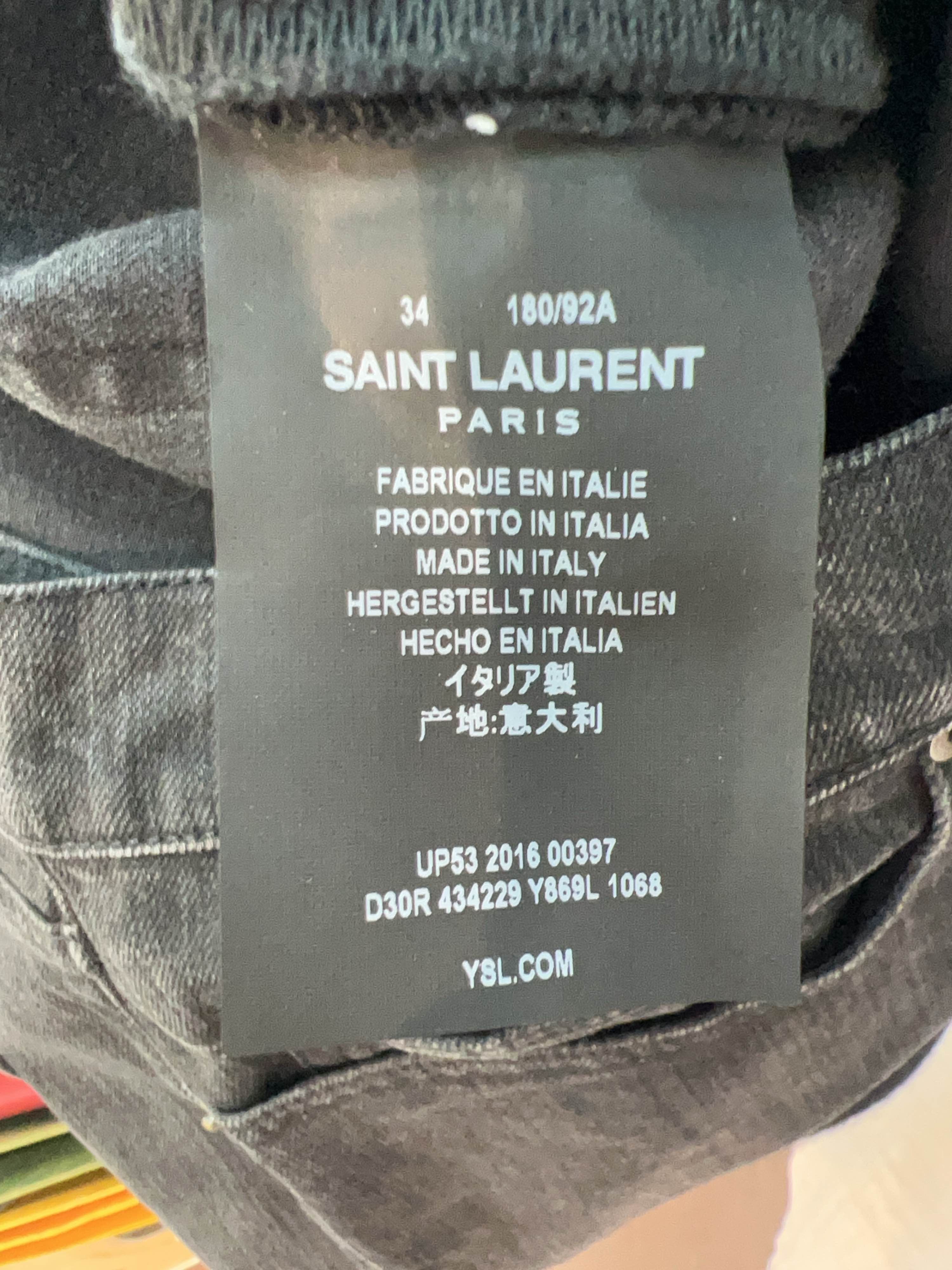 Saint Laurent Paris Saint Laurent Black Denim Jeans Size 34 Size US 34 / EU 50 - 4 Thumbnail
