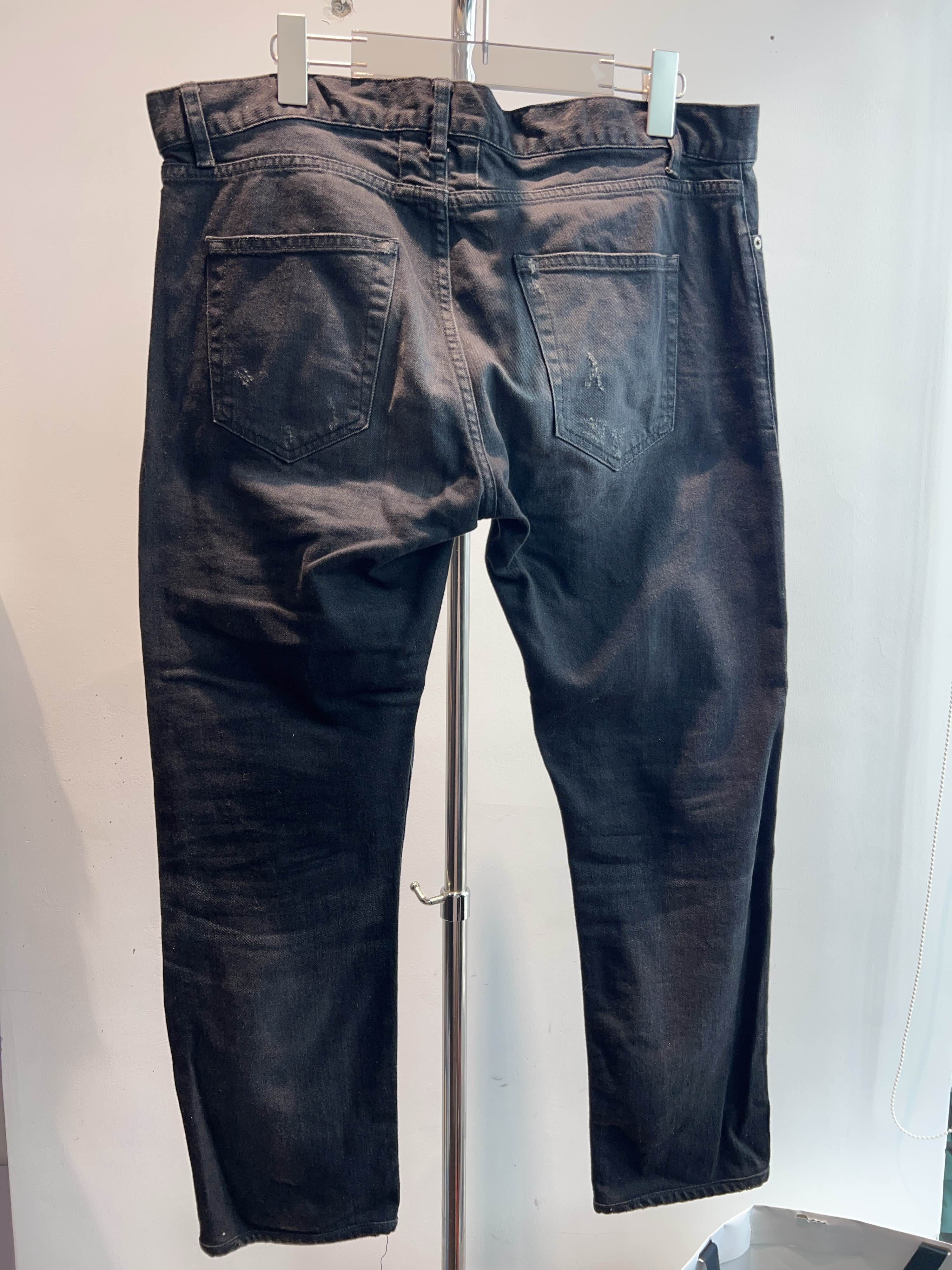 Saint Laurent Paris Saint Laurent Distressed Denim Jeans Size 33 Size US 33 - 2 Thumbnail