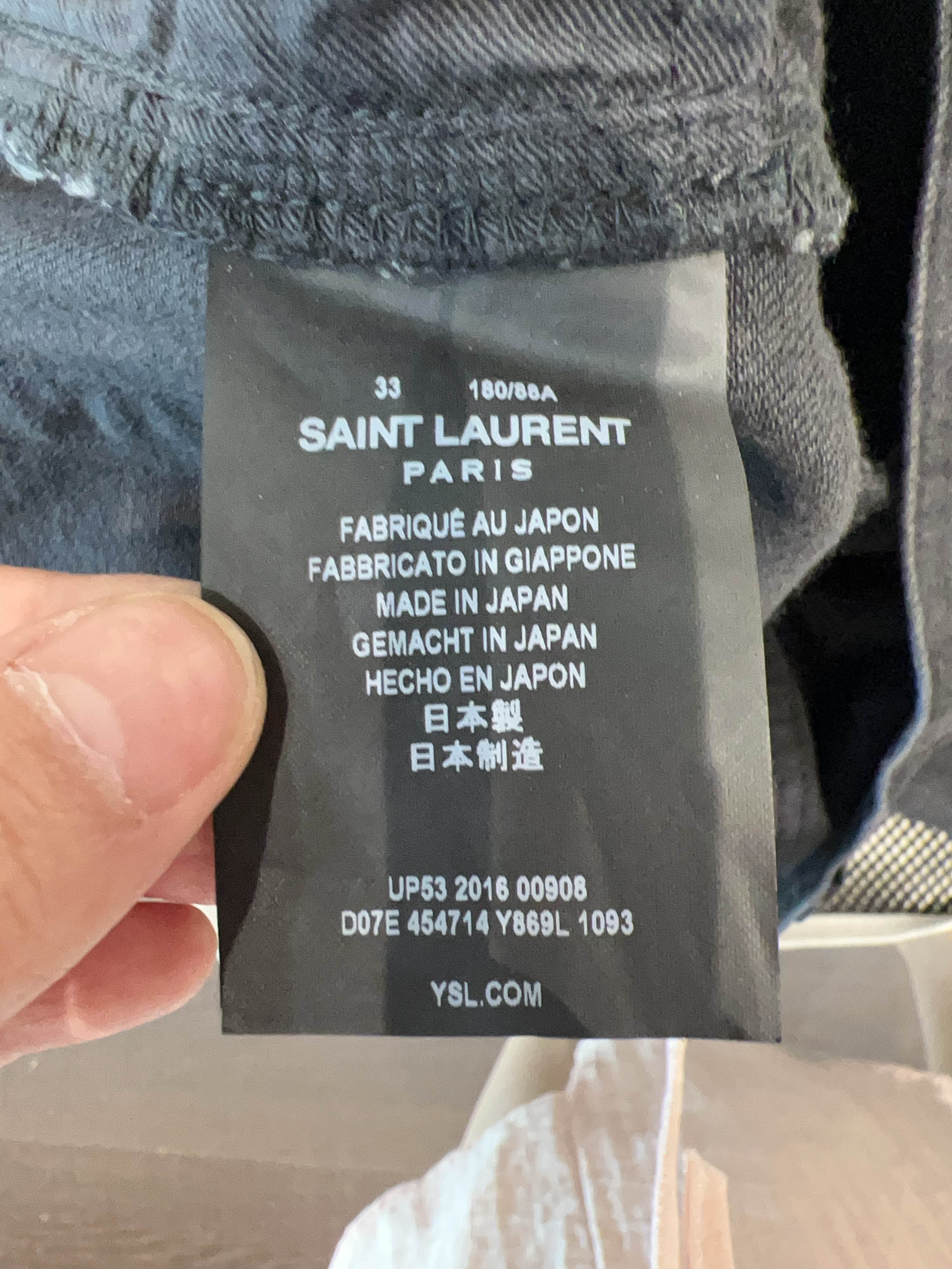 Saint Laurent Paris Saint Laurent Distressed Denim Jeans Size 33 Size US 33 - 4 Thumbnail
