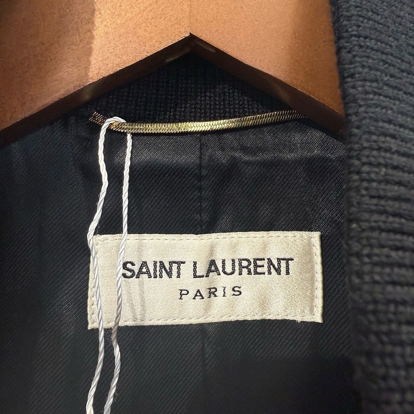Saint Laurent Paris Saint Laurent Leather Trim Wool Varsity Jacket Size 38 Size S / US 4 / IT 40 - 3 Thumbnail