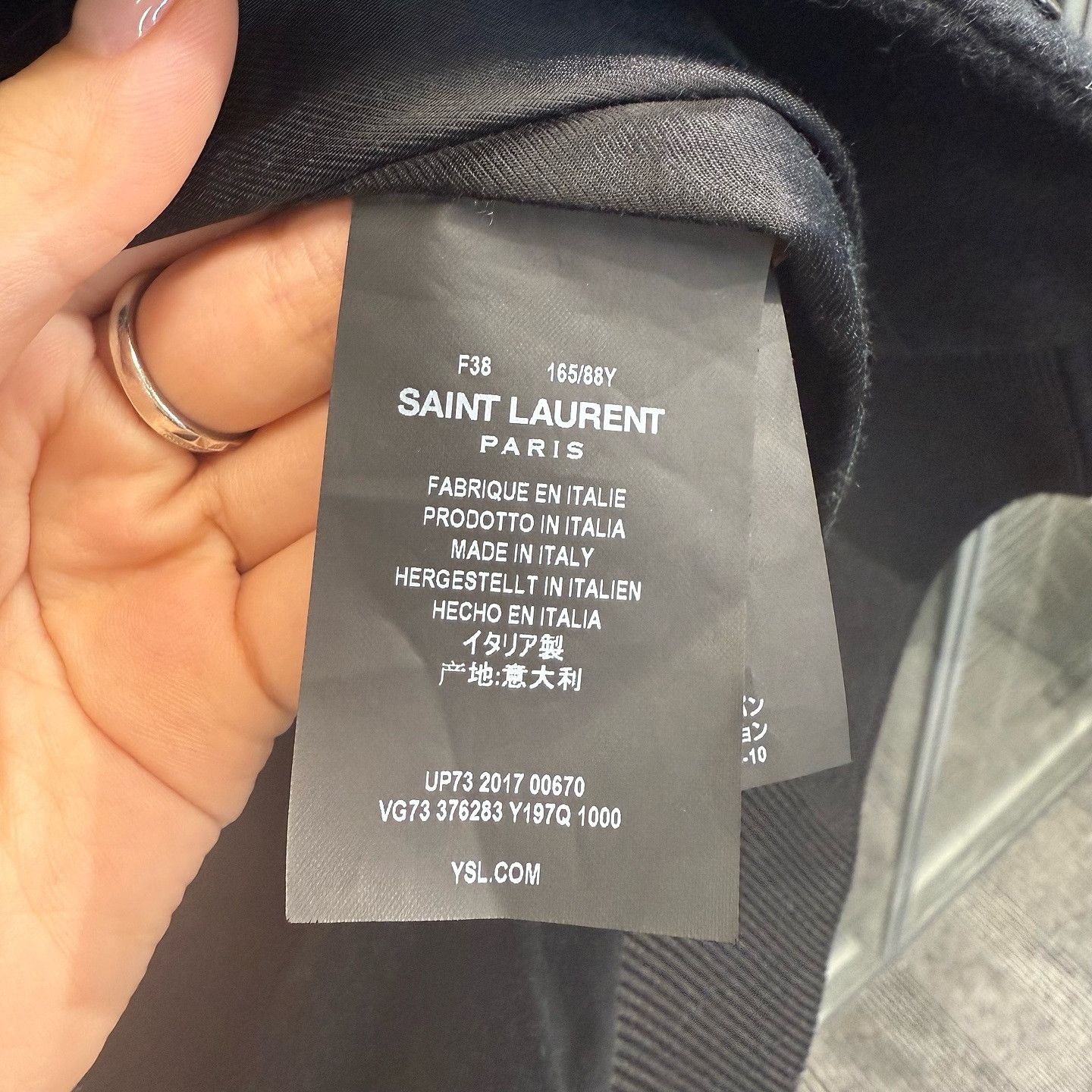 Saint Laurent Paris Saint Laurent Leather Trim Wool Varsity Jacket Size 38 Size S / US 4 / IT 40 - 4 Thumbnail