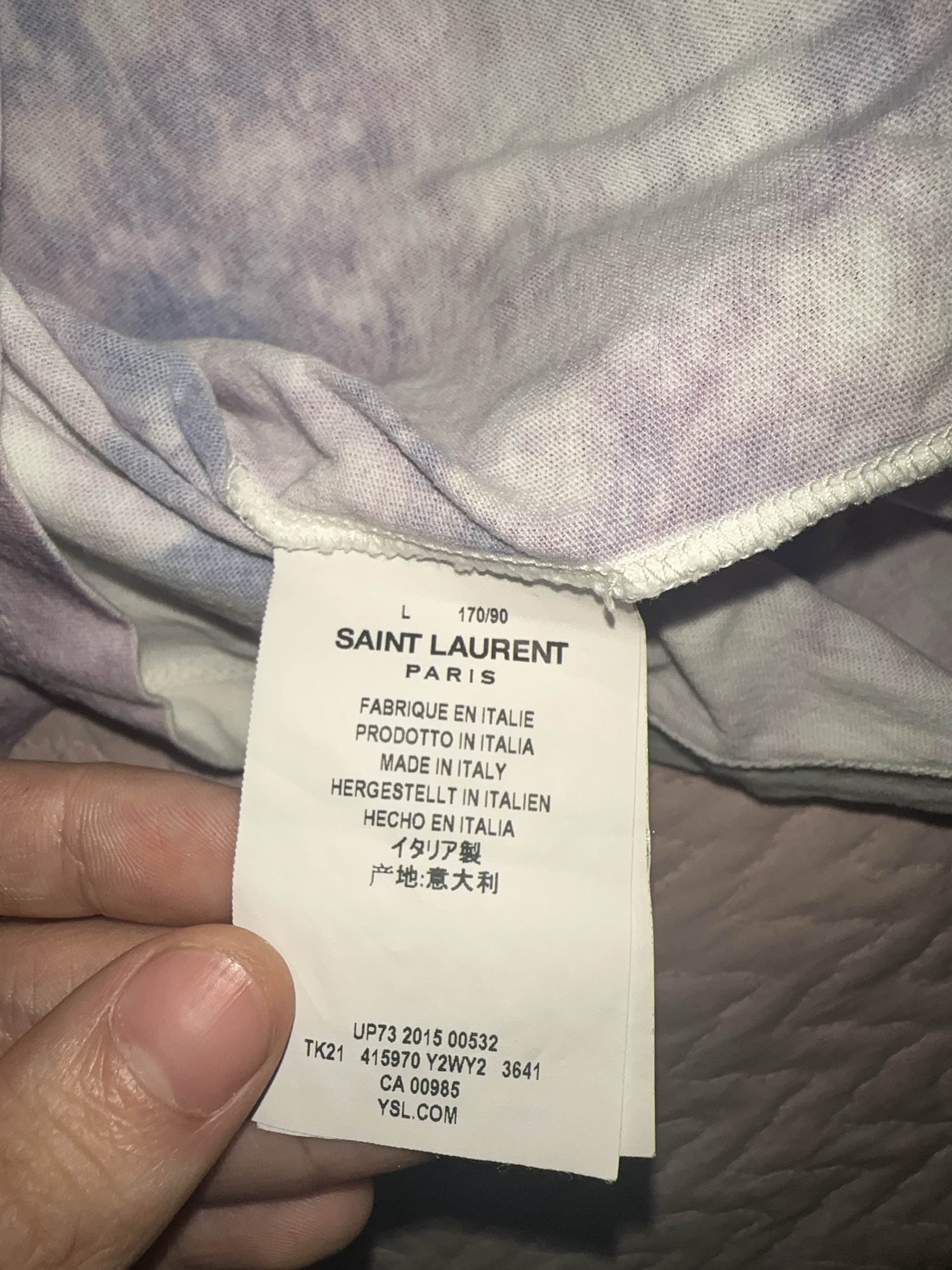 Saint Laurent Paris Saint Laurent Tie-Dye T-Shirt Size L Size US L / EU 52-54 / 3 - 4 Thumbnail