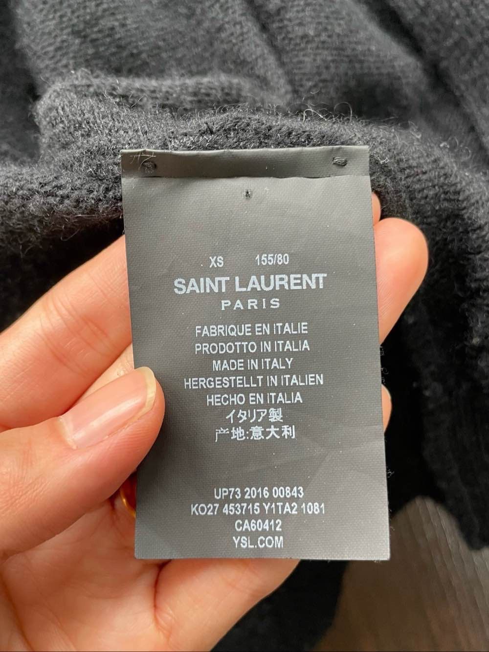 Saint Laurent Paris Saint Laurent Pin Detail Cardigan Size XS Size US XS / EU 42 / 0 - 4 Thumbnail