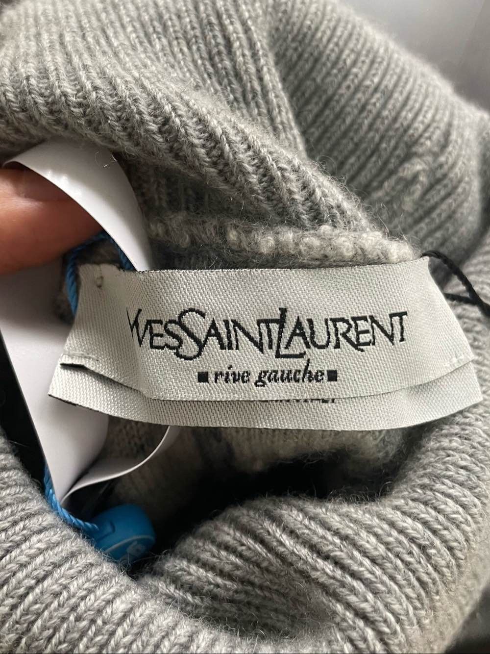 Saint Laurent Paris Saint Laurent Rive Gauche Gray Cashmere Turtleneck Sweater M Size US M / EU 48-50 / 2 - 3 Thumbnail