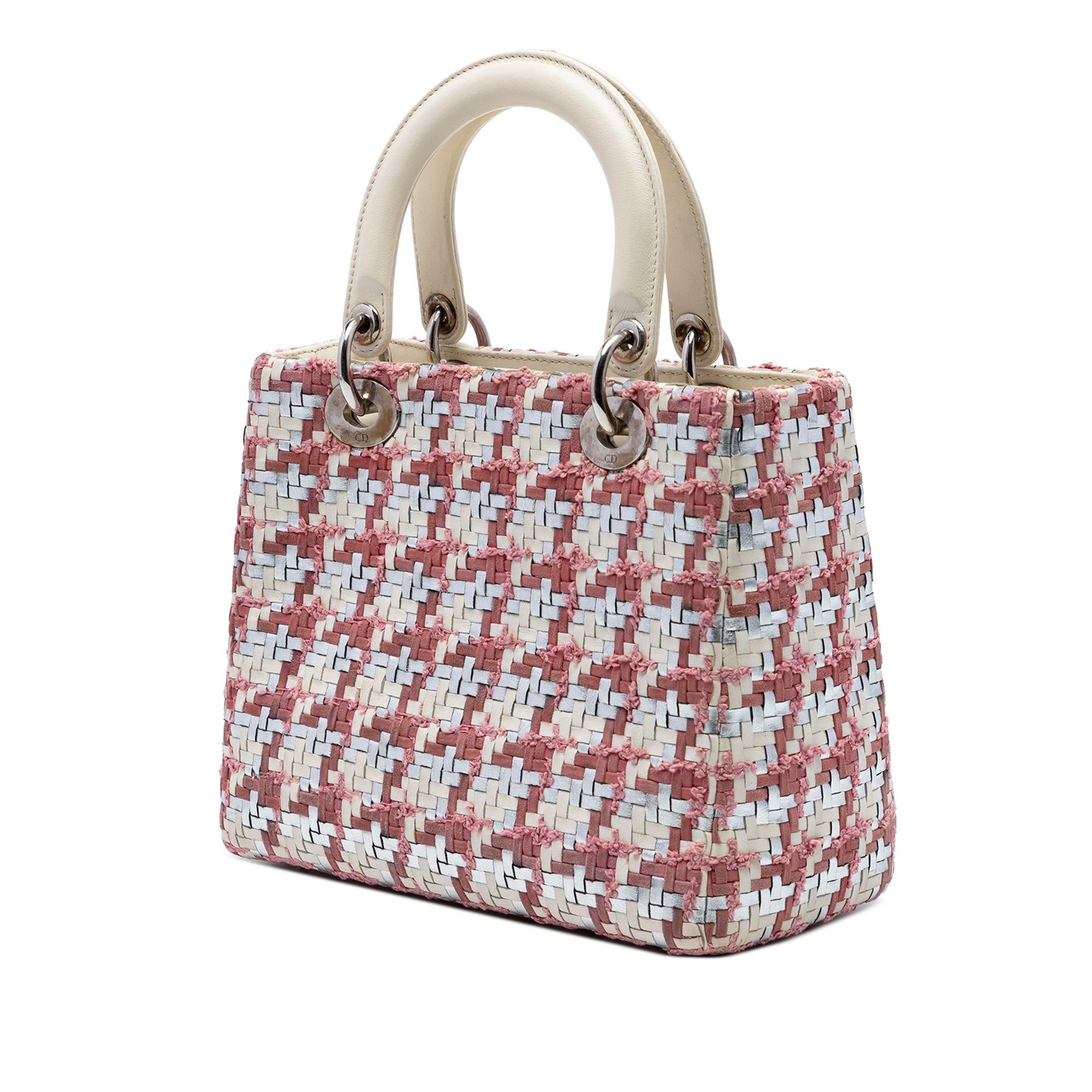 Dior Medium Woven Lambskin and Tweed Lady Dior Size ONE SIZE - 2 Thumbnail