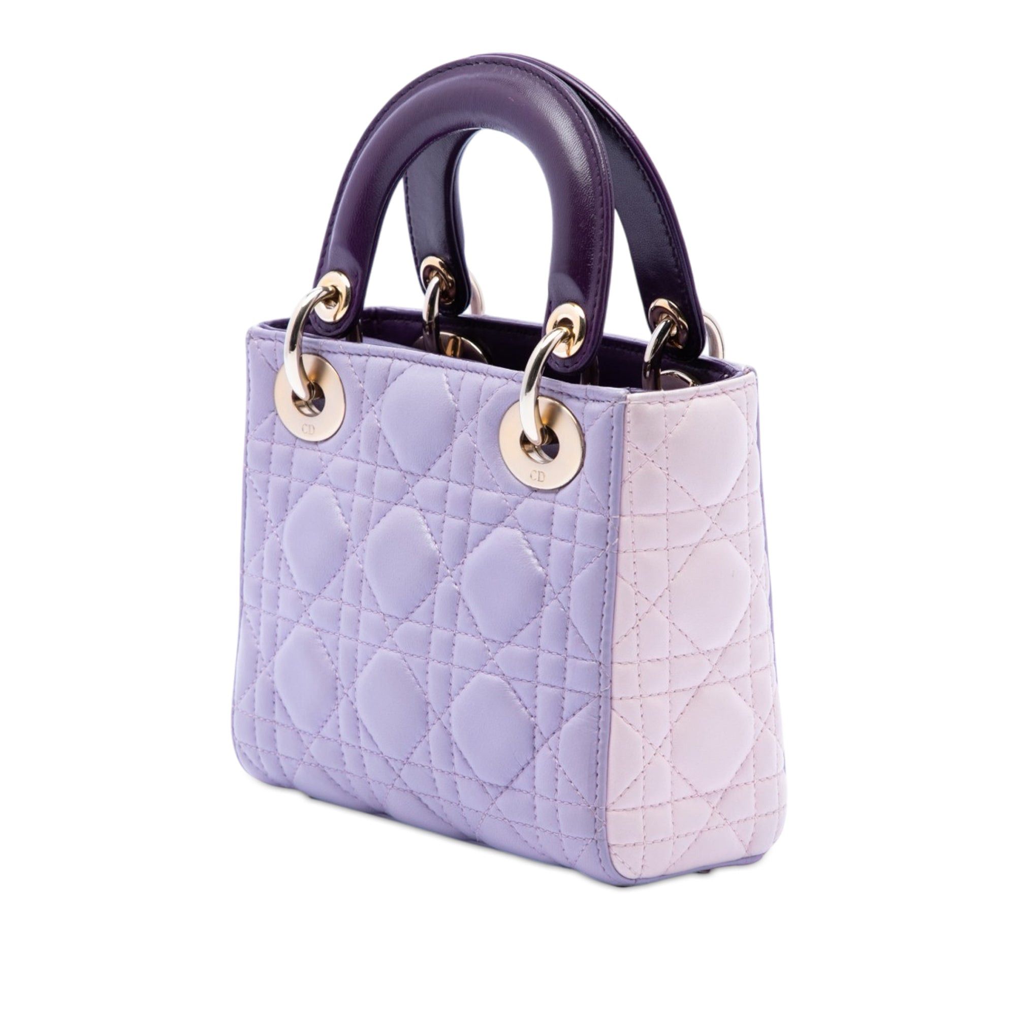 Dior Mini Tricolor Lambskin Cannage Lady Dior Size ONE SIZE - 2 Thumbnail