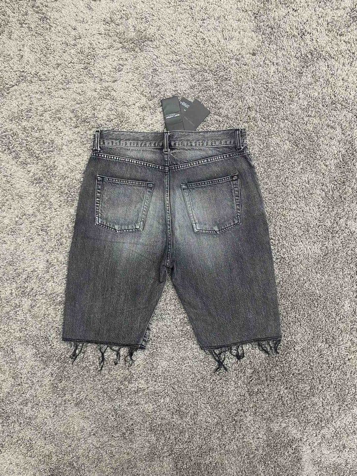Saint Laurent Paris Saint Laurent Frayed Hem Denim Shorts Size 29 Size US 29 - 2 Thumbnail