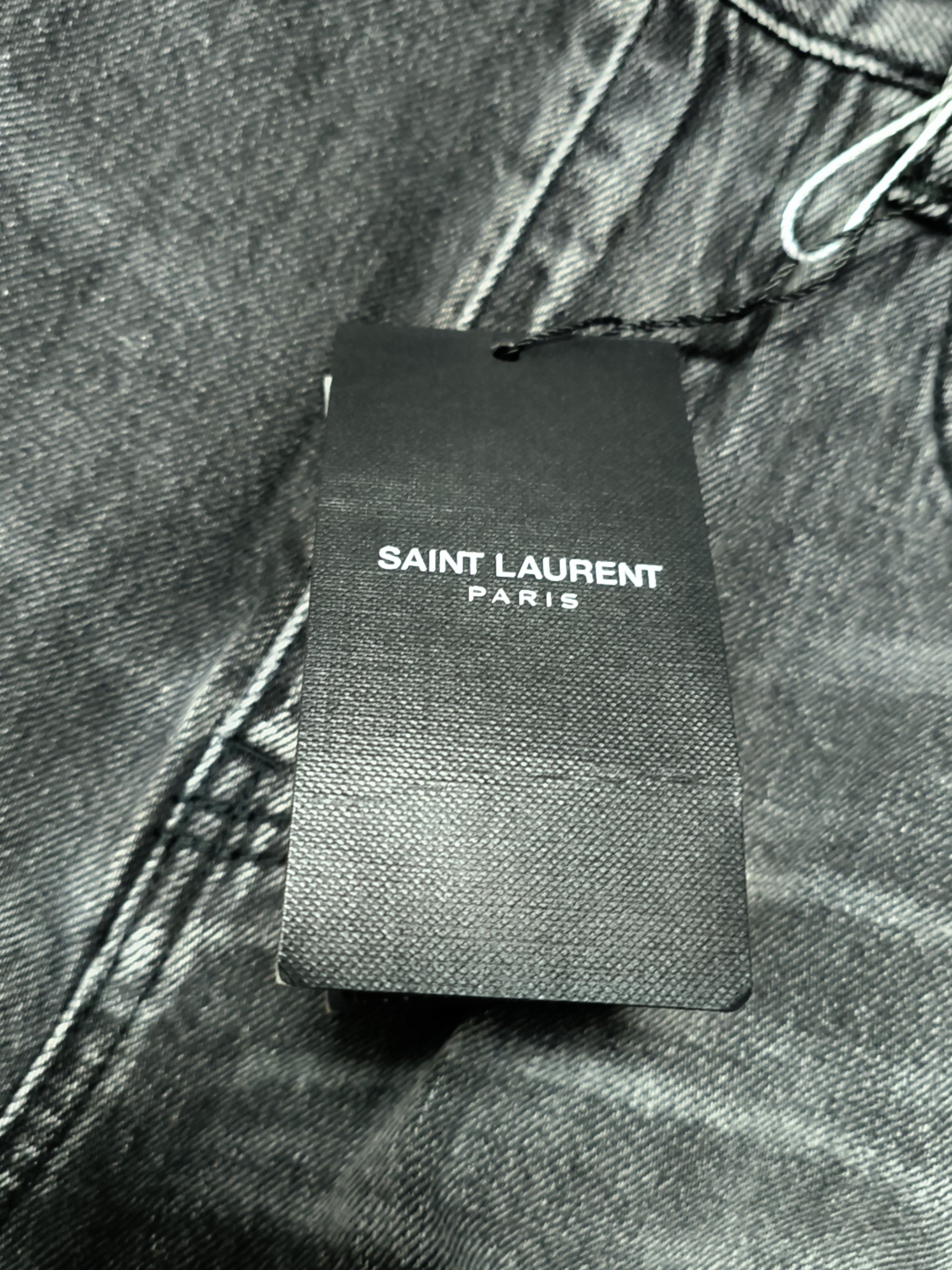 Saint Laurent Paris Saint Laurent Frayed Hem Denim Shorts Size 29 Size US 29 - 5 Thumbnail