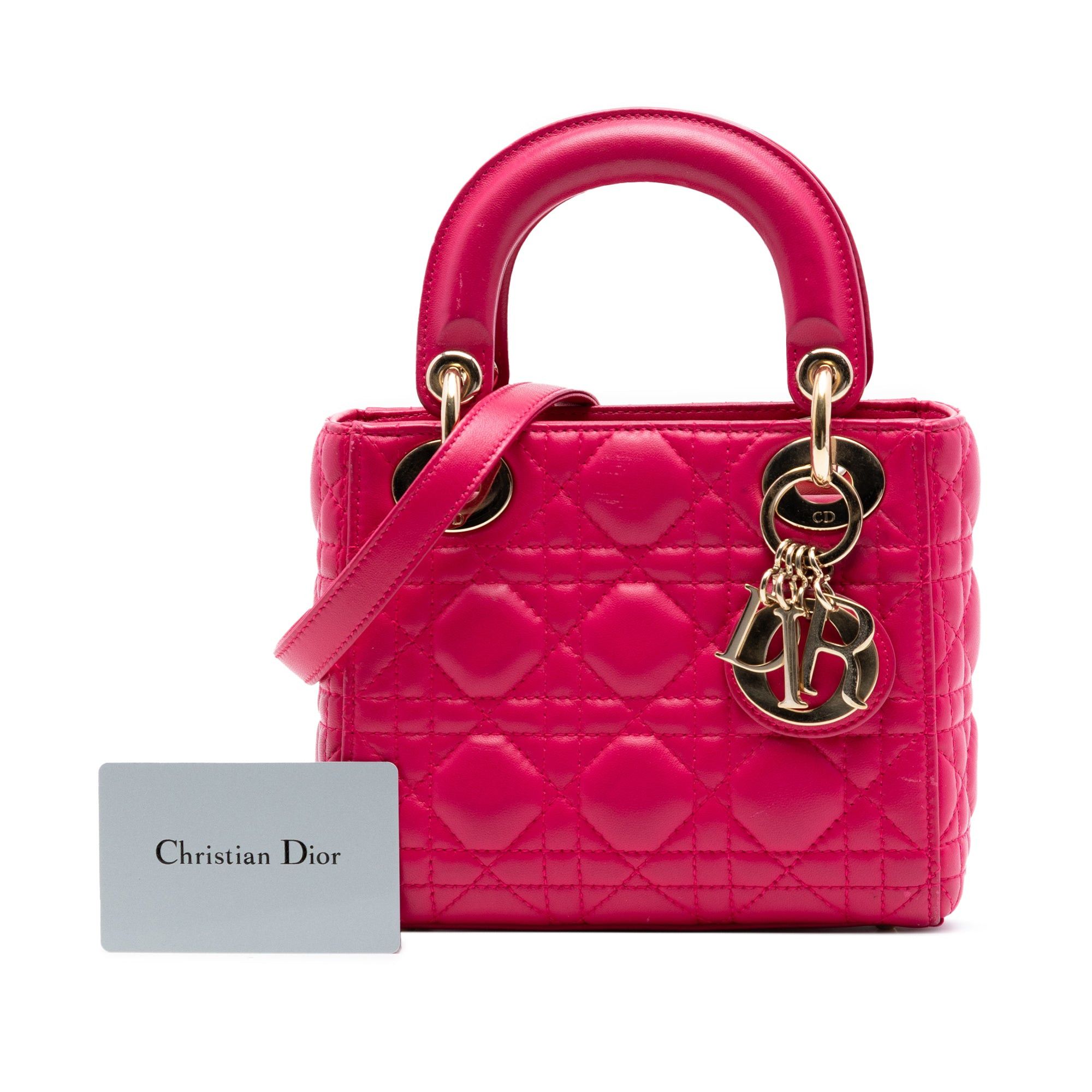 Dior Mini Lambskin Cannage Lady Dior Size ONE SIZE - 7 Thumbnail