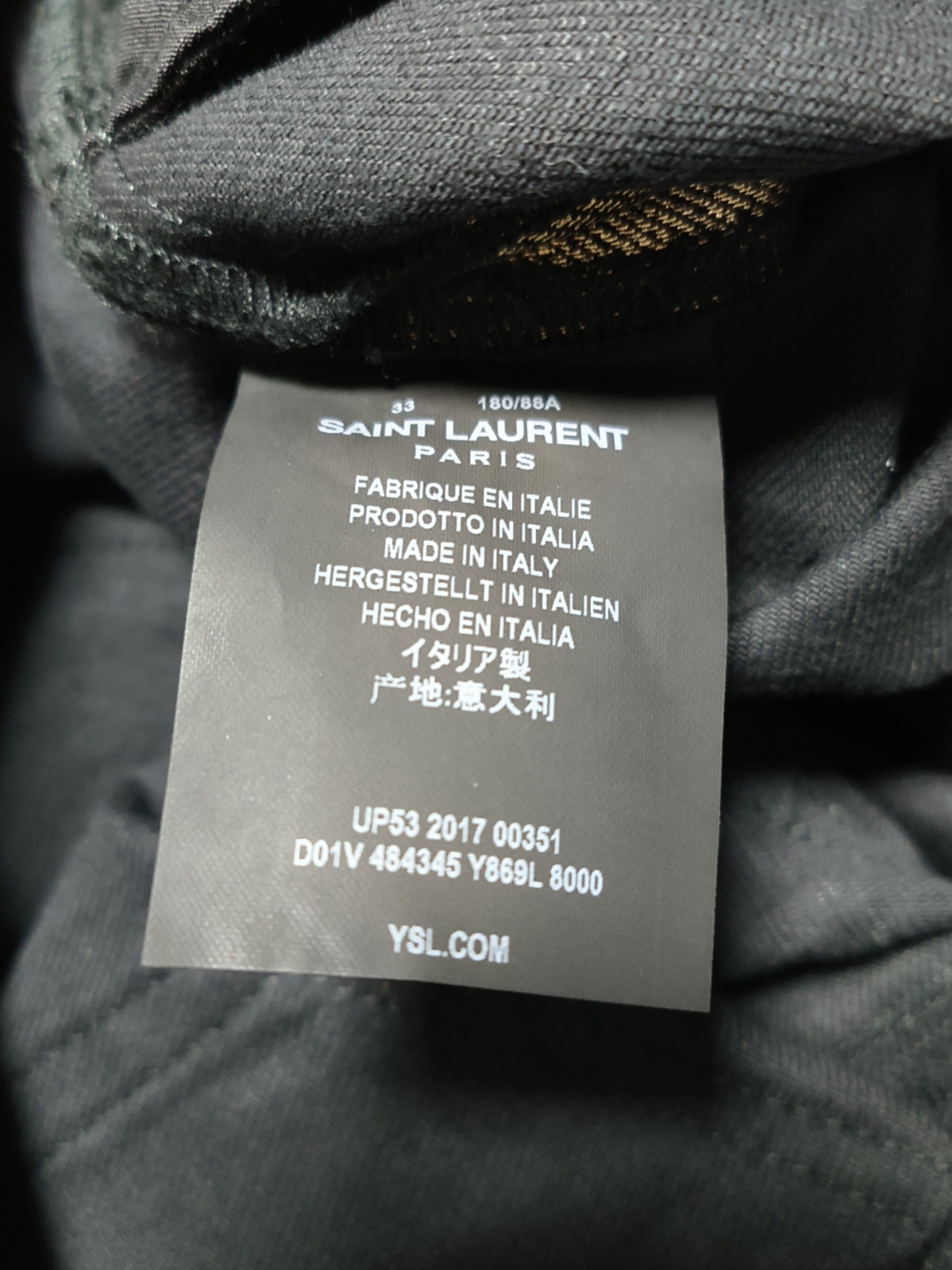 Saint Laurent Paris Saint Laurent Gold Metallic Denim Jeans Size 33 Size US 33 - 4 Thumbnail