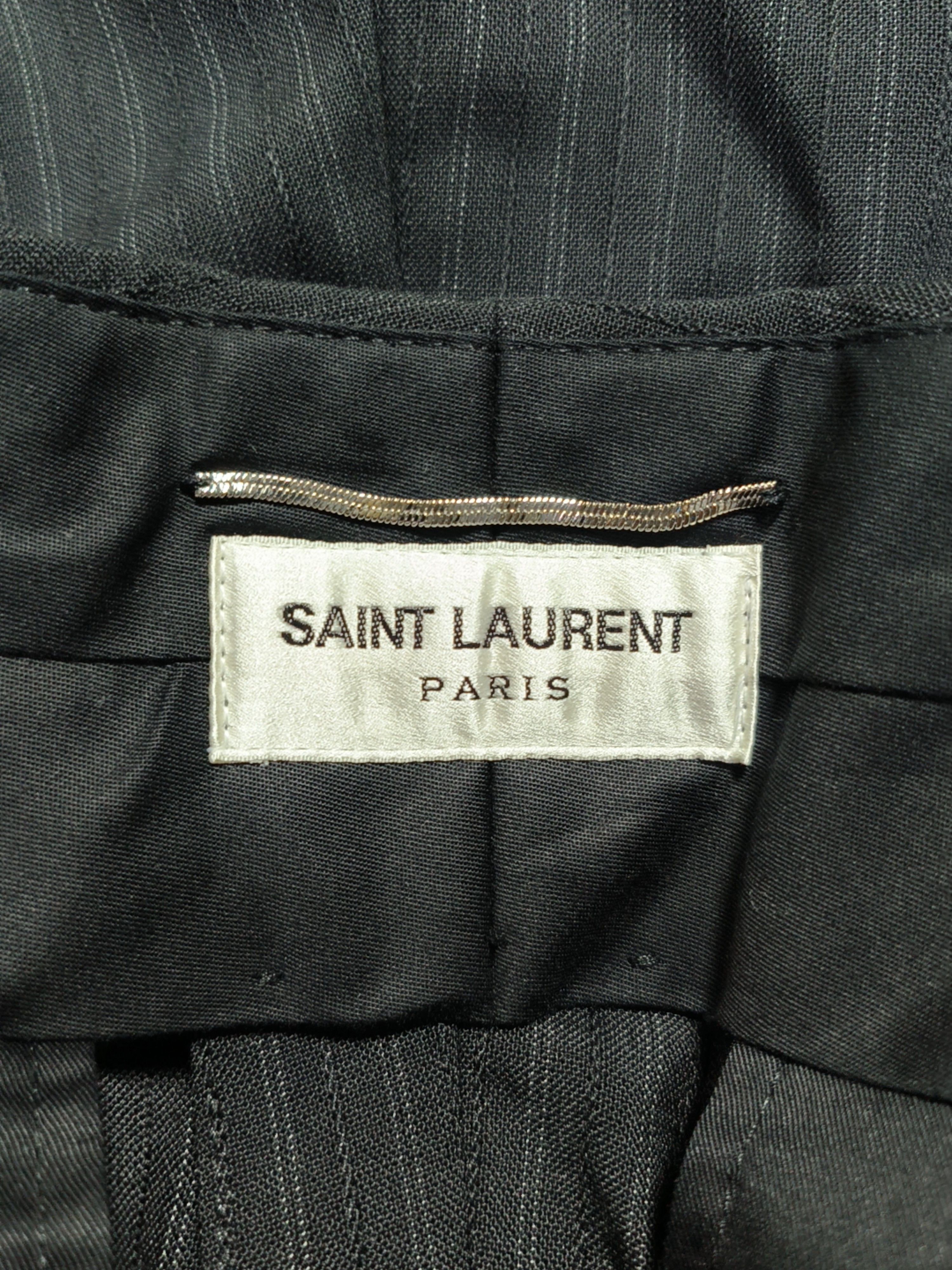 Saint Laurent Paris Saint Laurent Pinstripe Wool Trousers Size 44R Size 44R - 3 Thumbnail