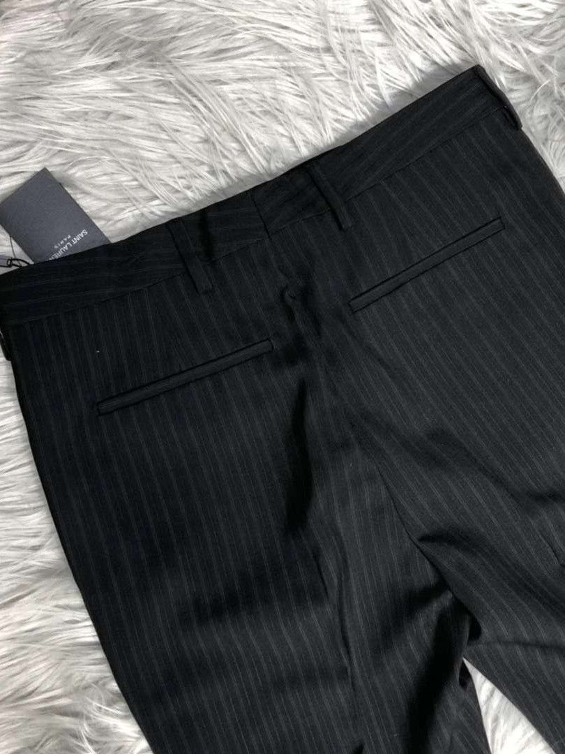 Saint Laurent Paris Saint Laurent Pinstripe Wool Trousers Size 44R Size 44R - 8 Thumbnail