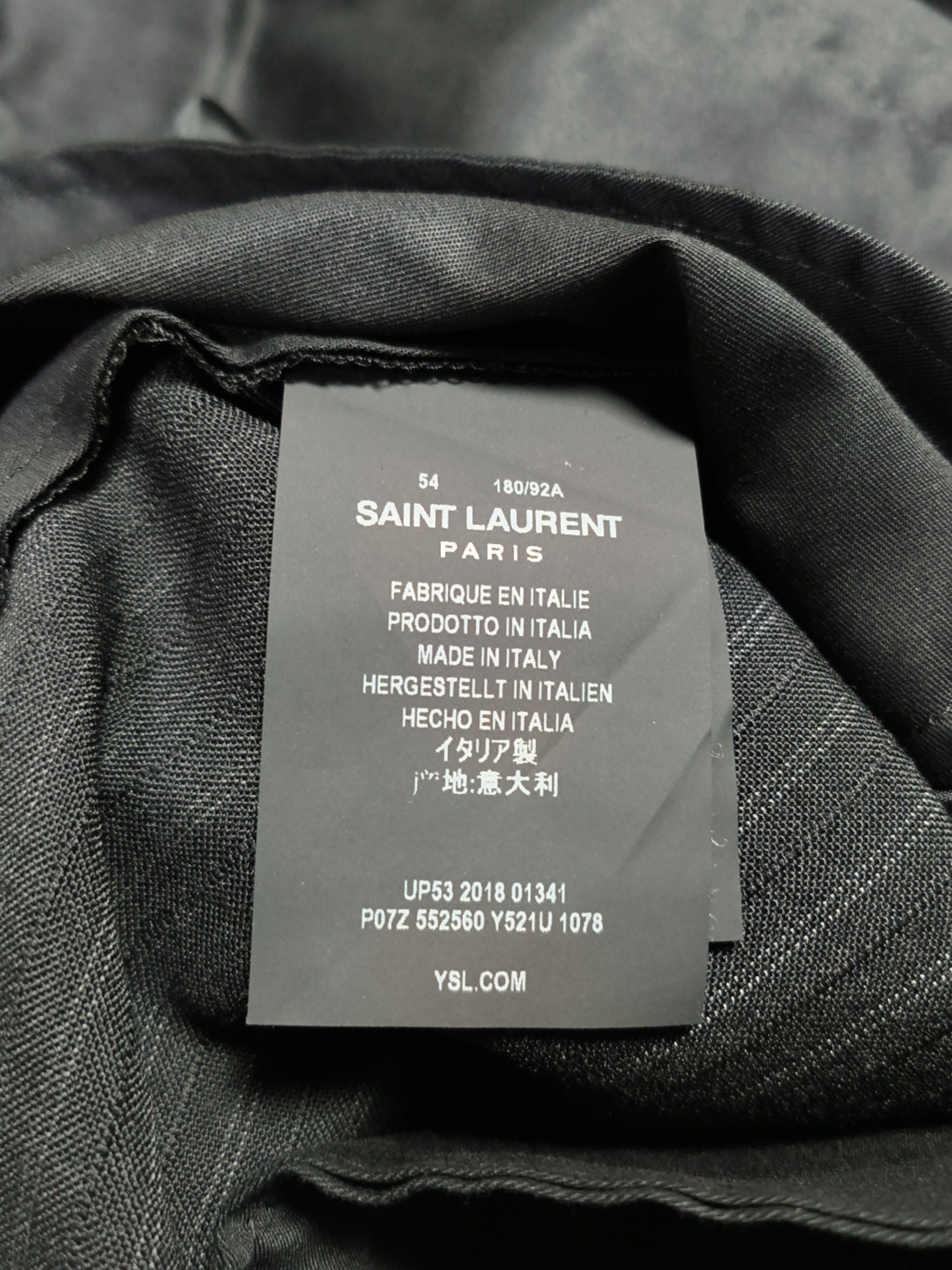 Saint Laurent Paris Saint Laurent Pinstripe Wool Trousers Size 44R Size 44R - 4 Thumbnail