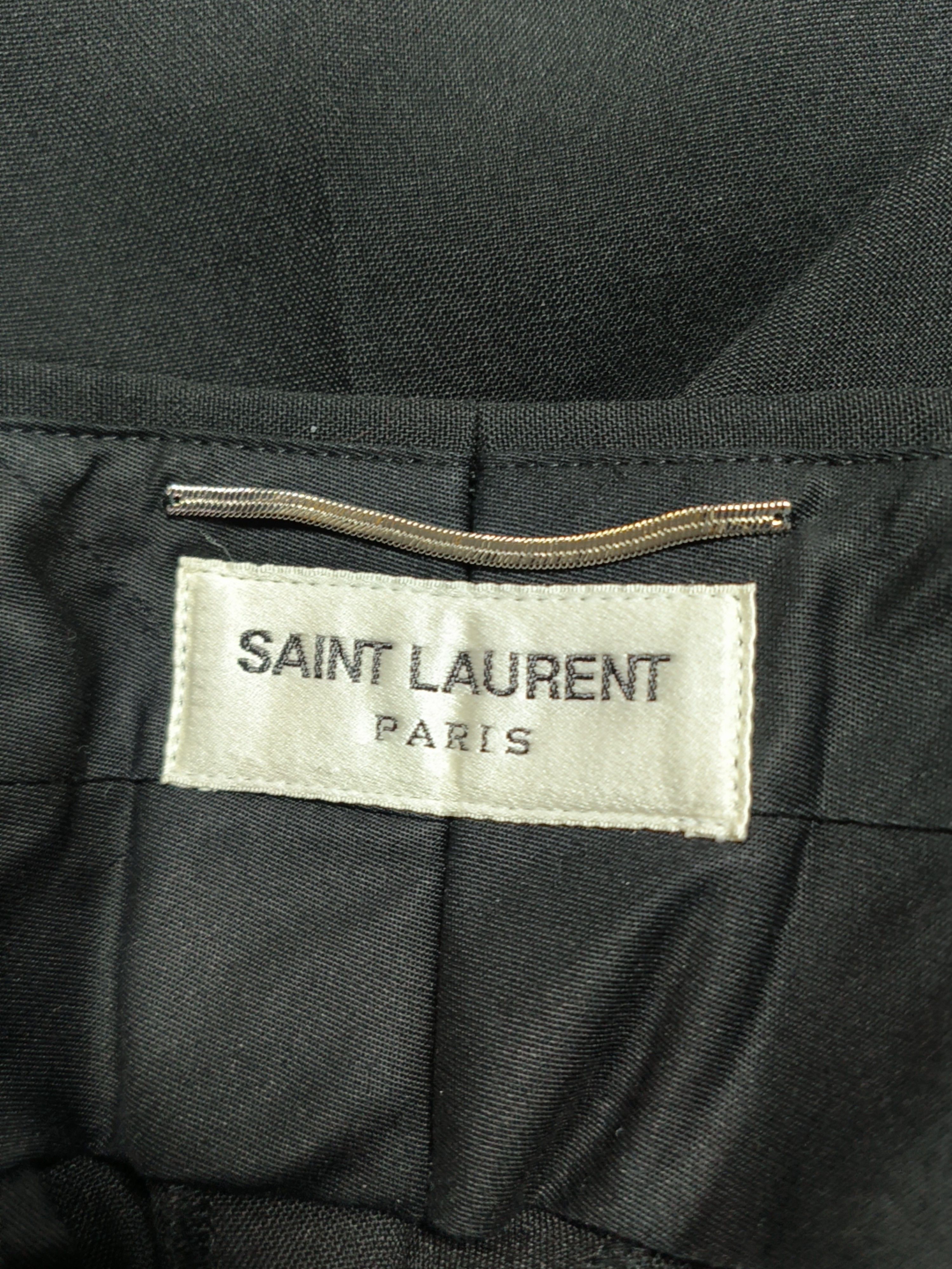 Saint Laurent Paris Saint Laurent Black Tailored Trousers Size 36 Size US 36 / EU 52 - 3 Thumbnail