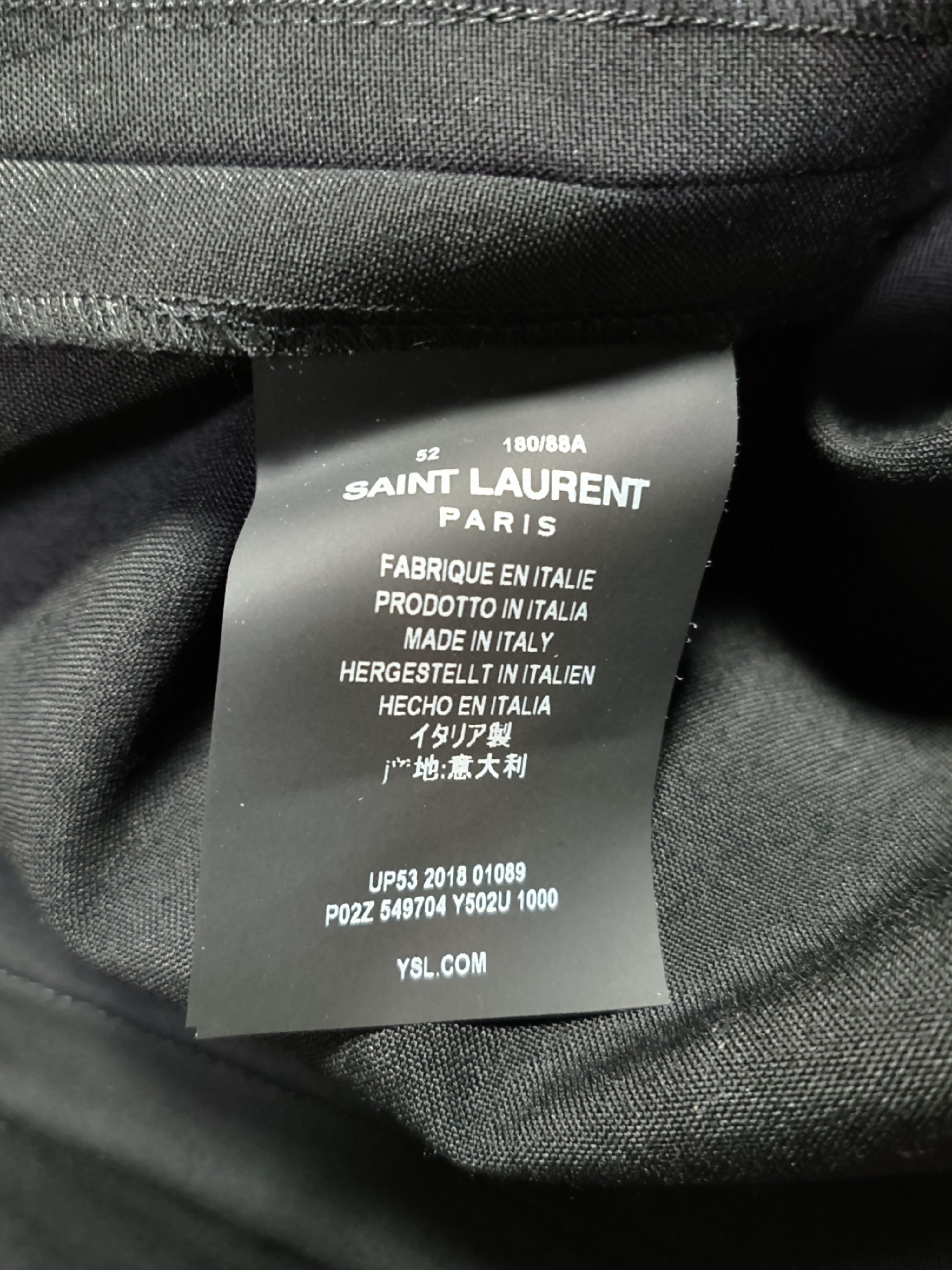 Saint Laurent Paris Saint Laurent Black Tailored Trousers Size 36 Size US 36 / EU 52 - 4 Thumbnail