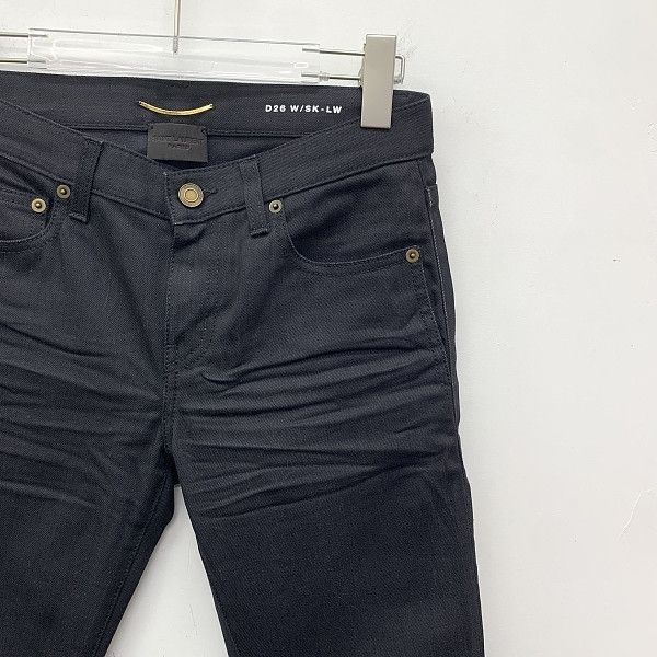 Saint Laurent Paris Saint Laurent Black Low Waist Jeans Size 25 Size 25" / US 0 / IT 36 - 6 Thumbnail