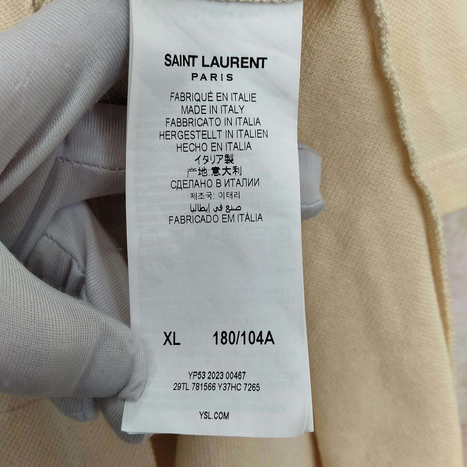 Saint Laurent Paris Saint Laurent Logo T-Shirt Size XL Size US XL / EU 56 / 4 - 4 Thumbnail