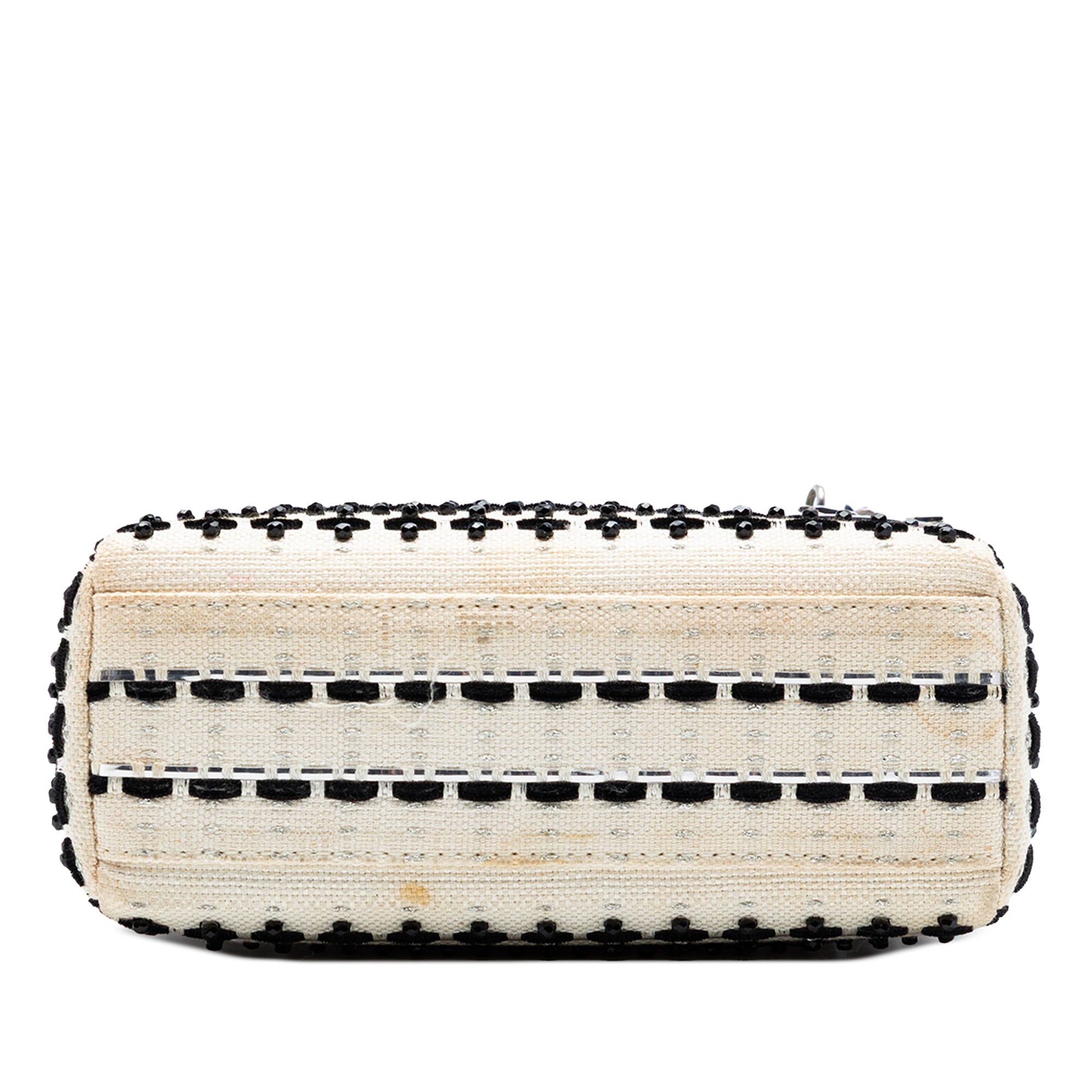 Dior Mini Canvas Bead and Sequin Embellished Lady Dior Size ONE SIZE - 3 Thumbnail
