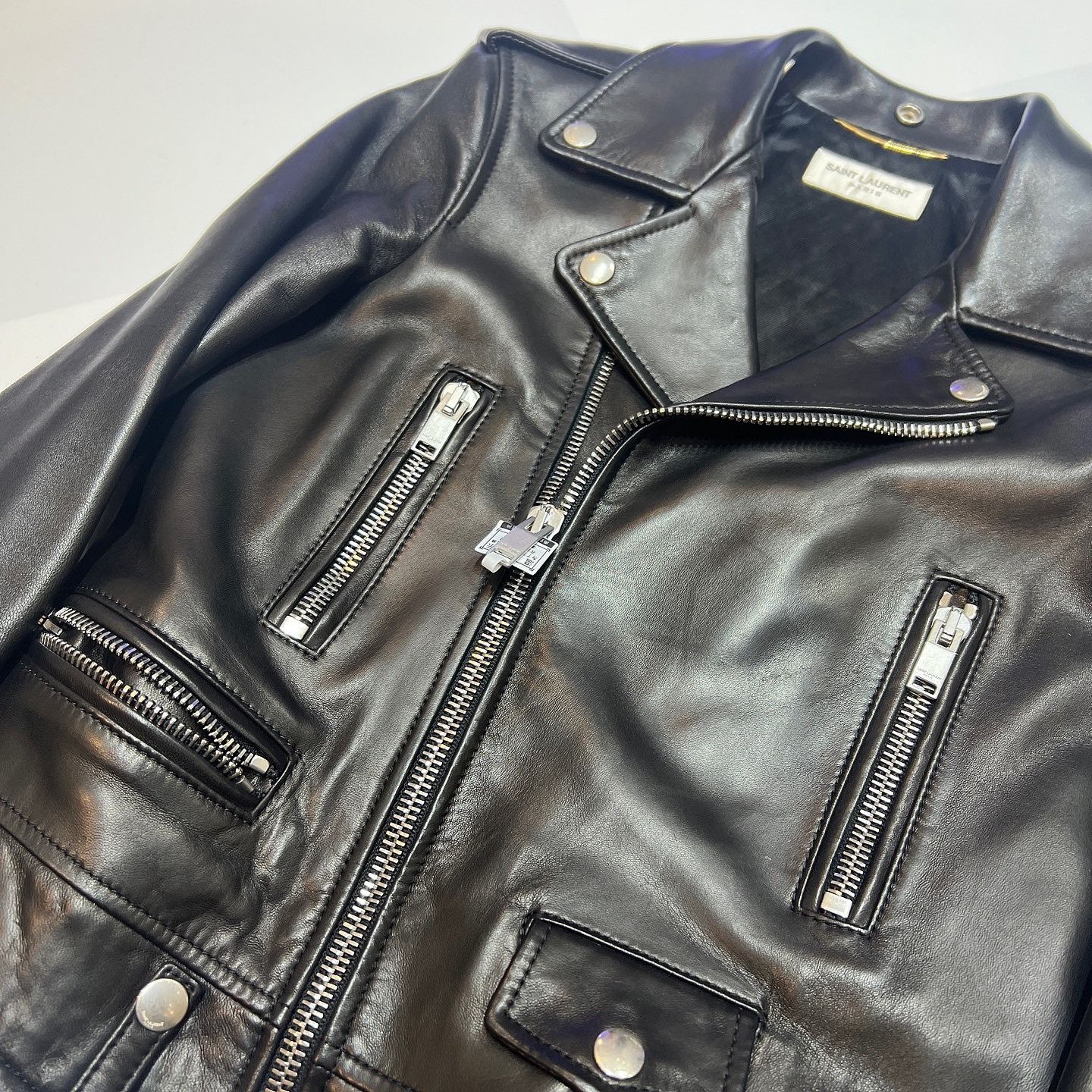 Saint Laurent Paris Saint Laurent Leather Biker Jacket Size FR 40 Size M / US 6-8 / IT 42-44 - 7 Thumbnail